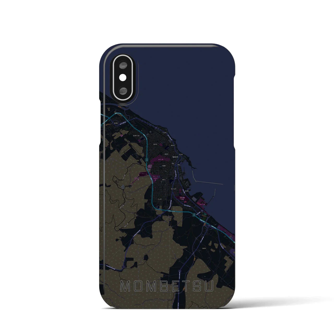 【紋別(北海道)】地図柄iPhoneケース(バックカバータイプ)