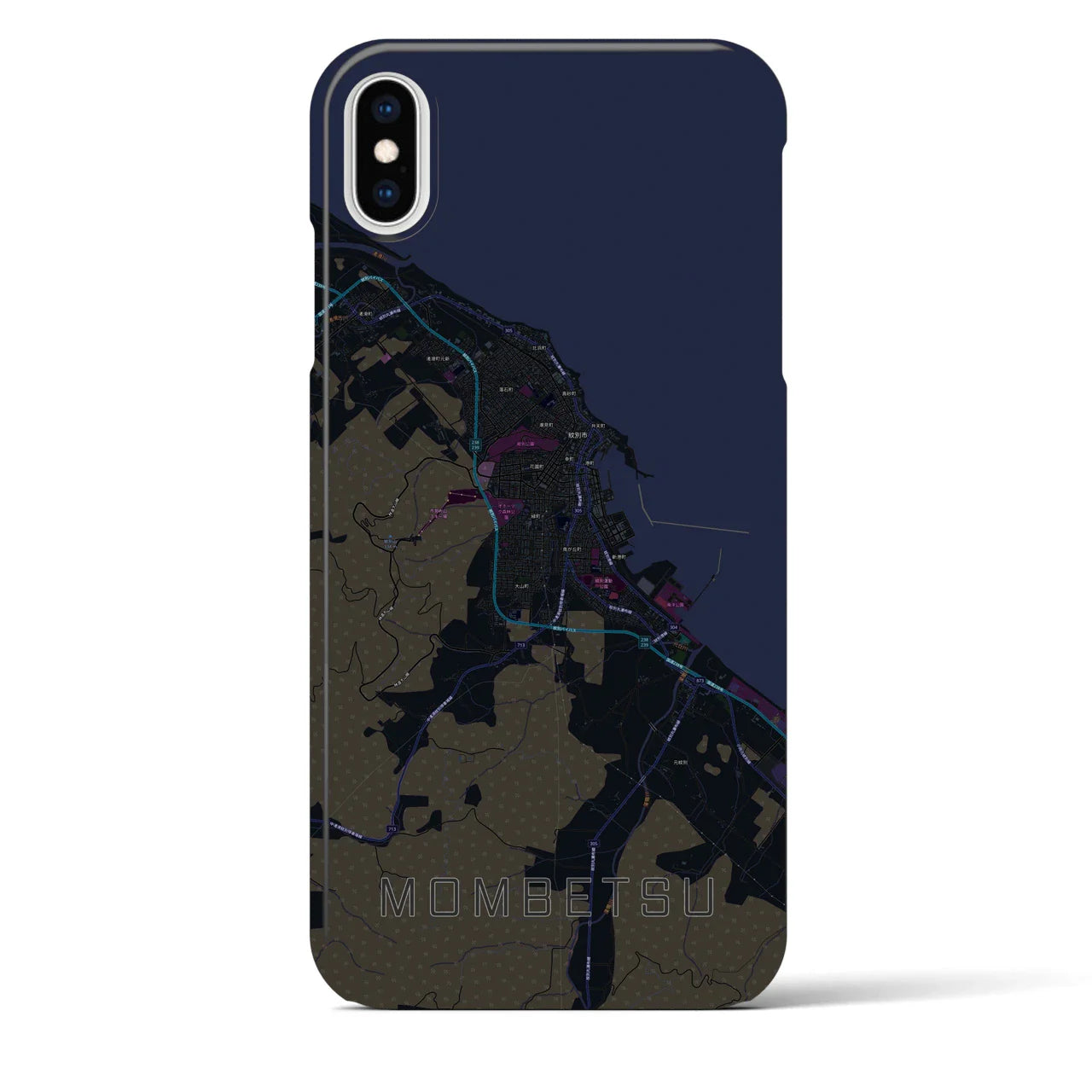 【紋別(北海道)】地図柄iPhoneケース(バックカバータイプ)
