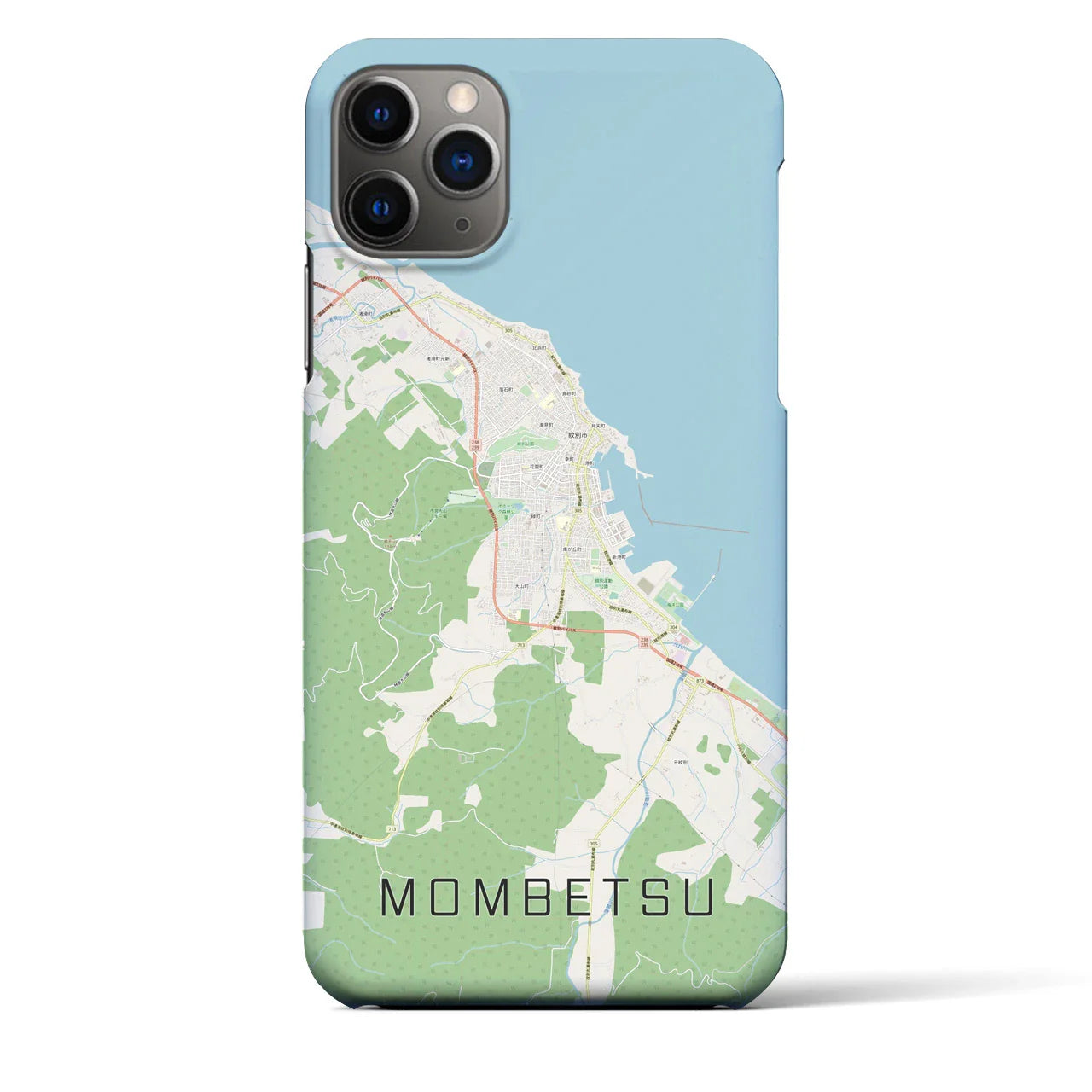 【紋別(北海道)】地図柄iPhoneケース(バックカバータイプ)