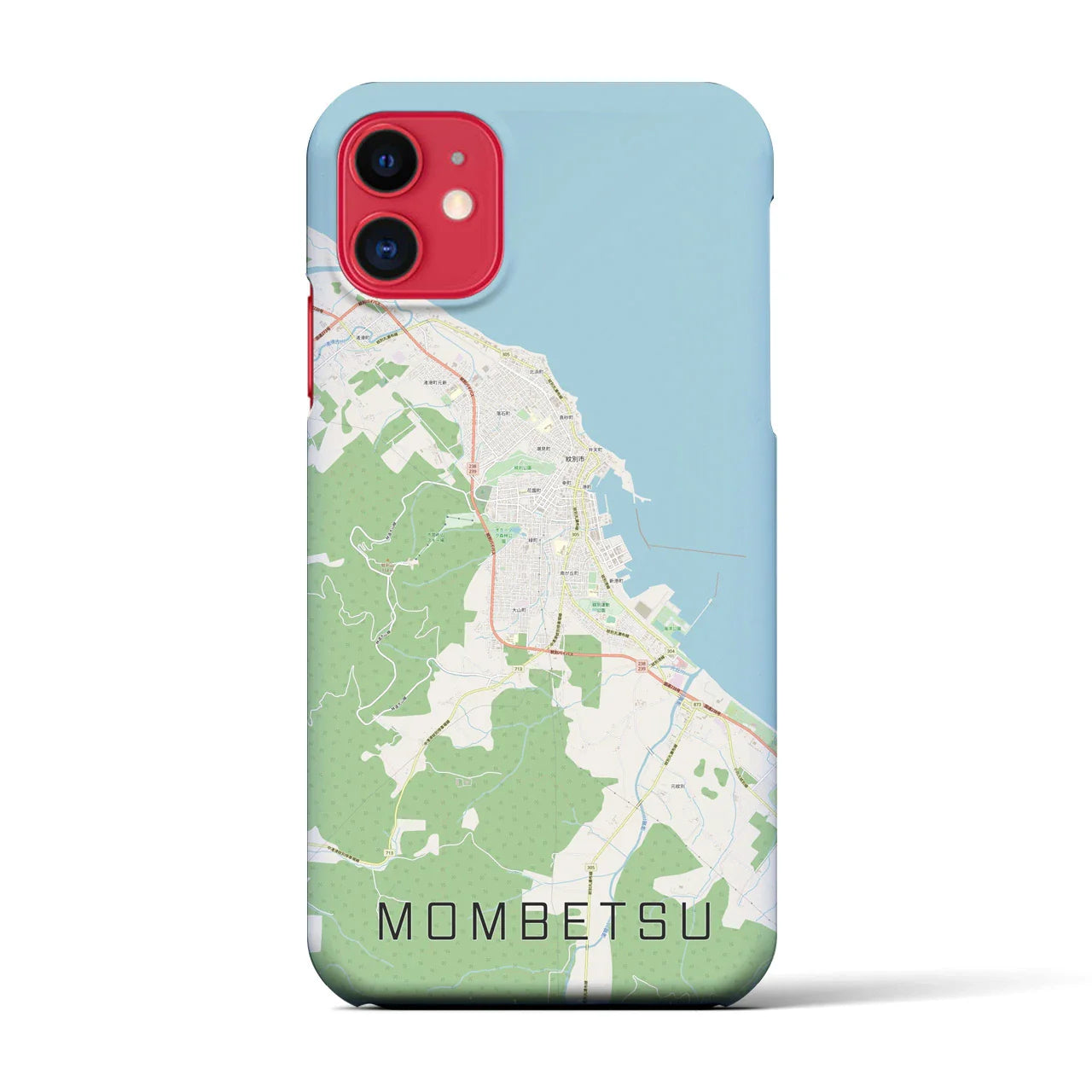 【紋別(北海道)】地図柄iPhoneケース(バックカバータイプ)