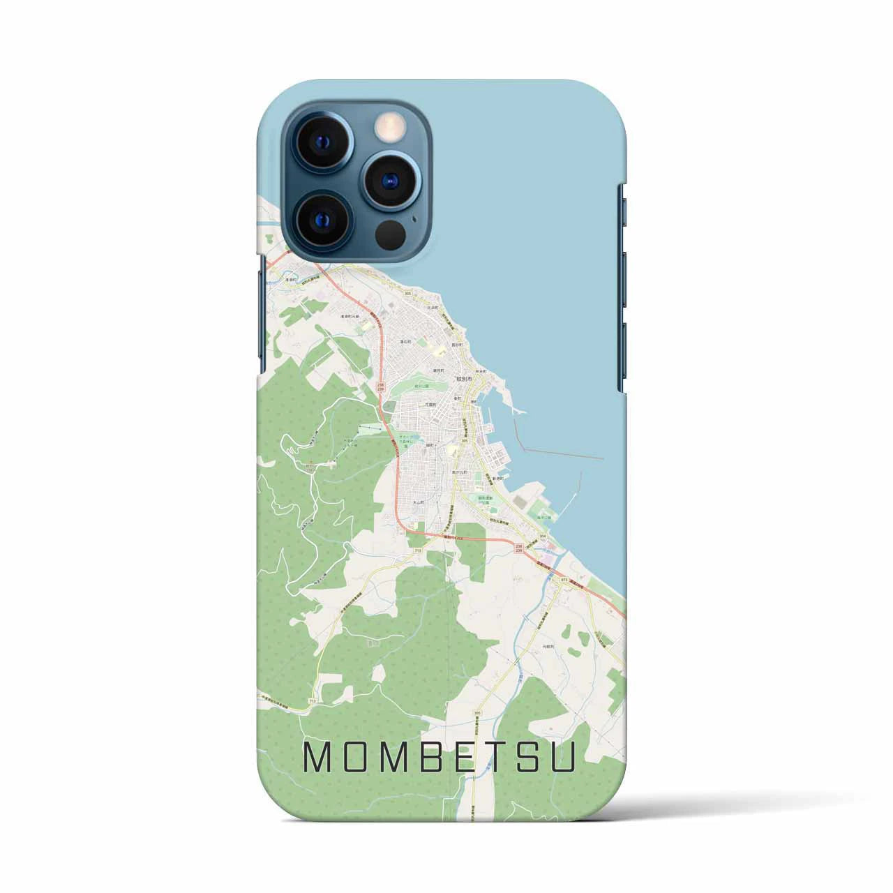 【紋別(北海道)】地図柄iPhoneケース(バックカバータイプ)