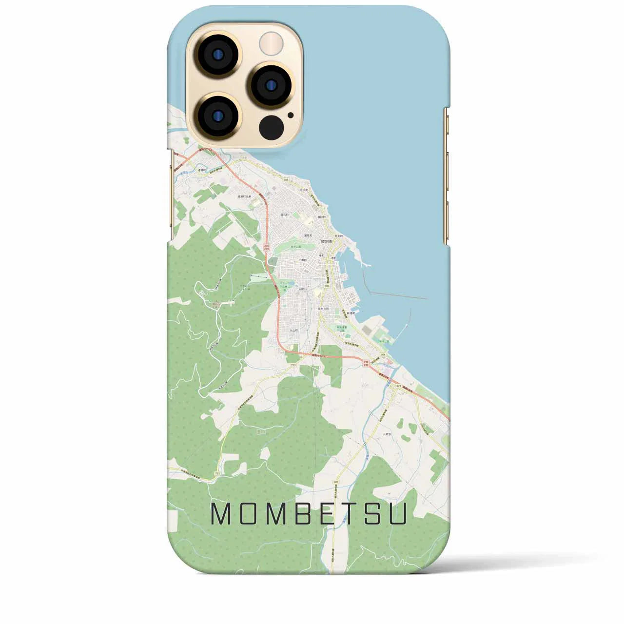 【紋別(北海道)】地図柄iPhoneケース(バックカバータイプ)