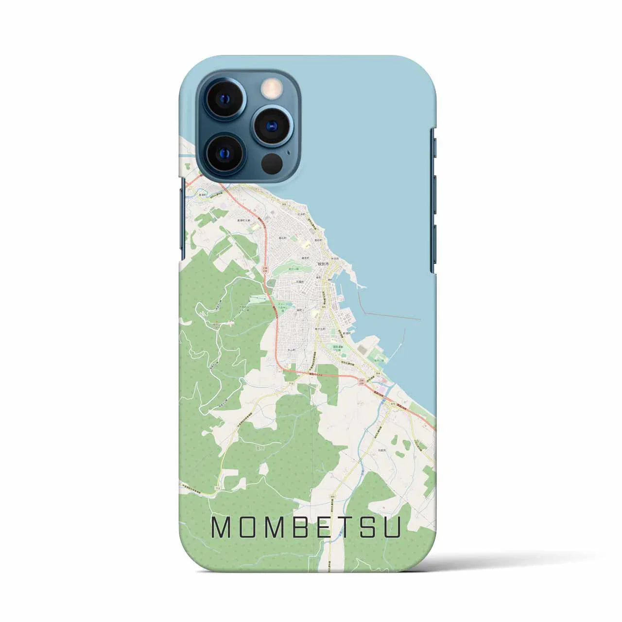 【紋別(北海道)】地図柄iPhoneケース(バックカバータイプ)