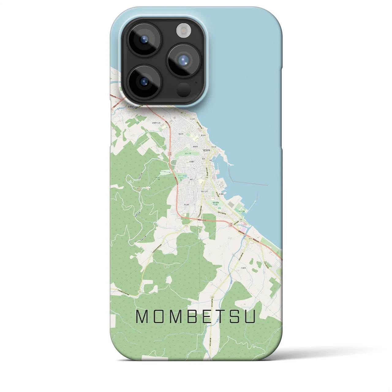 【紋別(北海道)】地図柄iPhoneケース(バックカバータイプ)