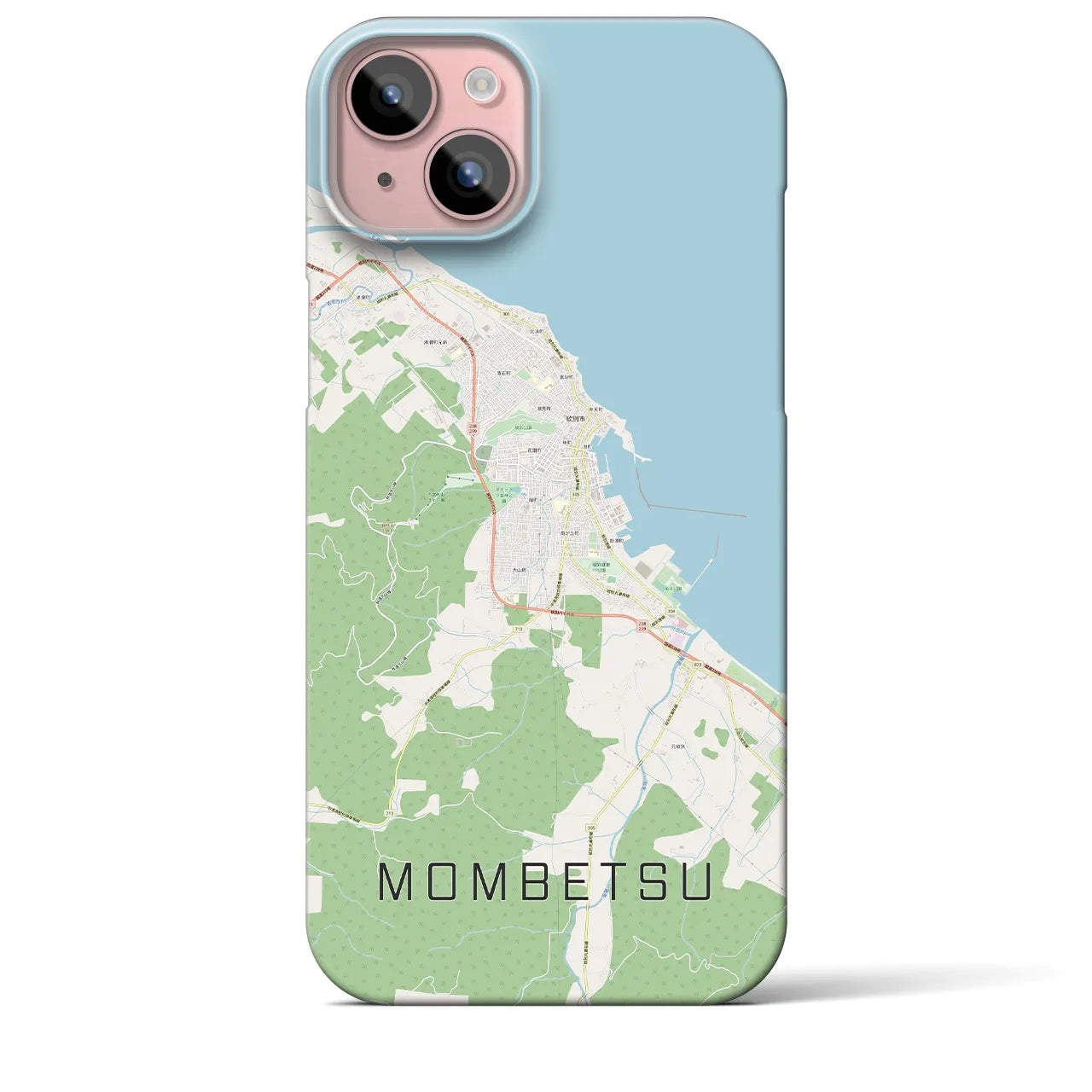 【紋別(北海道)】地図柄iPhoneケース(バックカバータイプ)