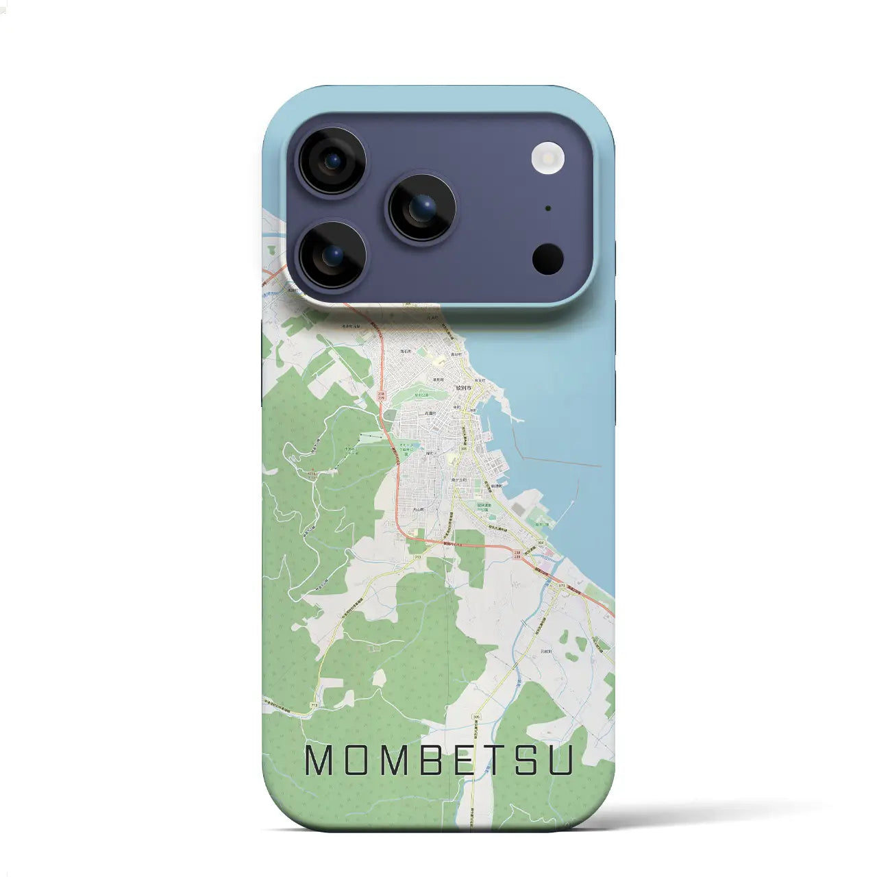 【紋別(北海道)】地図柄iPhoneケース(バックカバータイプ)