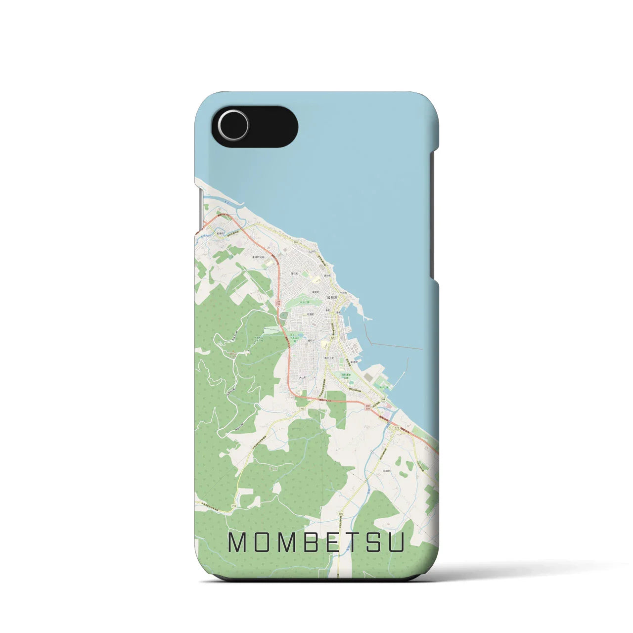【紋別(北海道)】地図柄iPhoneケース(バックカバータイプ)