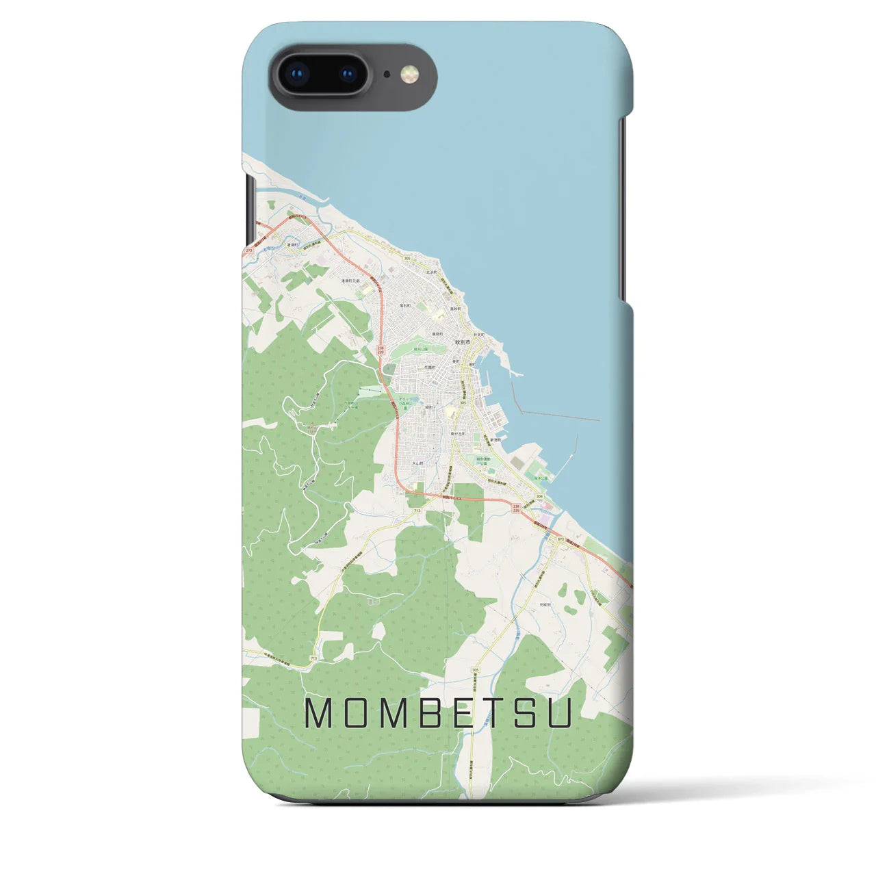 【紋別(北海道)】地図柄iPhoneケース(バックカバータイプ)