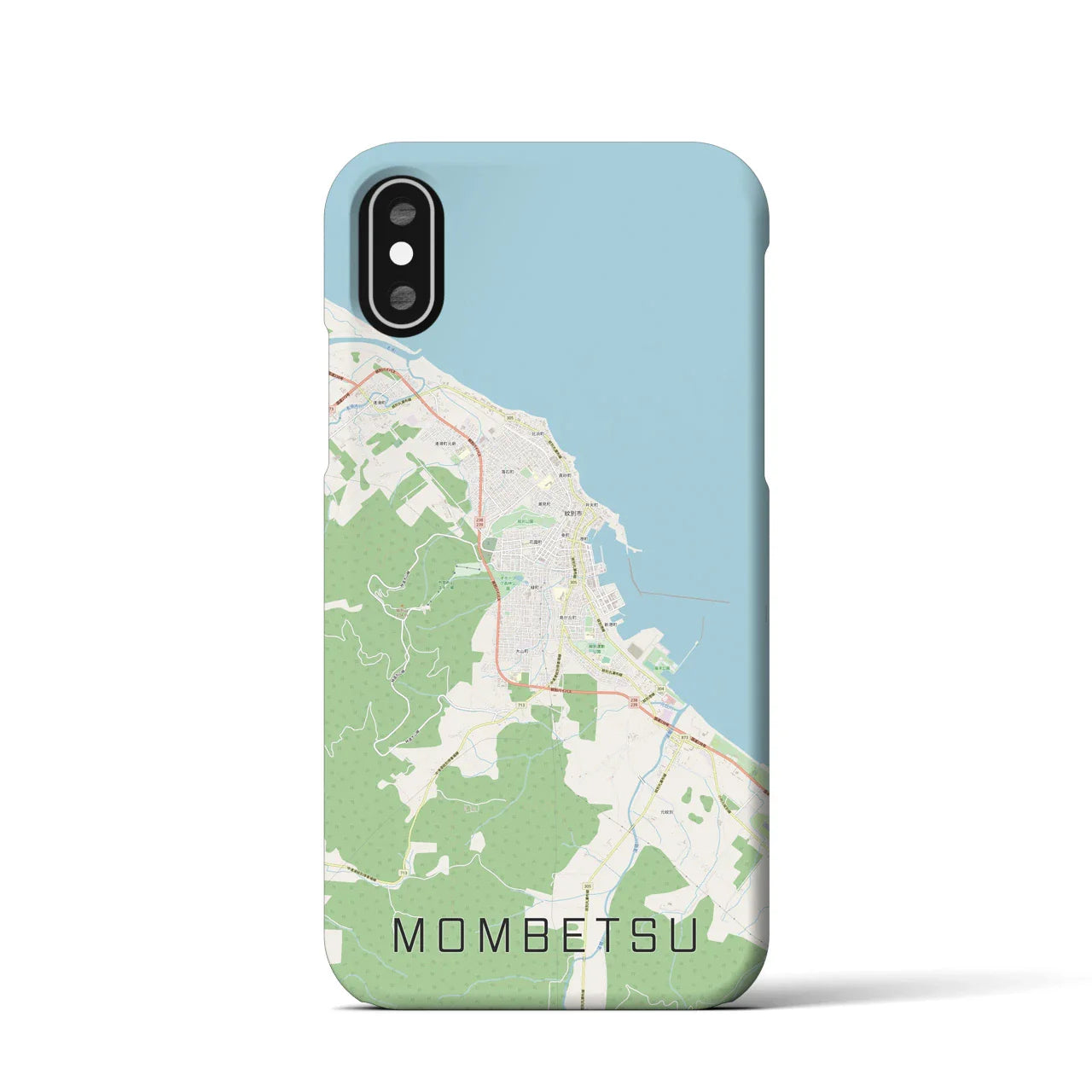 【紋別(北海道)】地図柄iPhoneケース(バックカバータイプ)