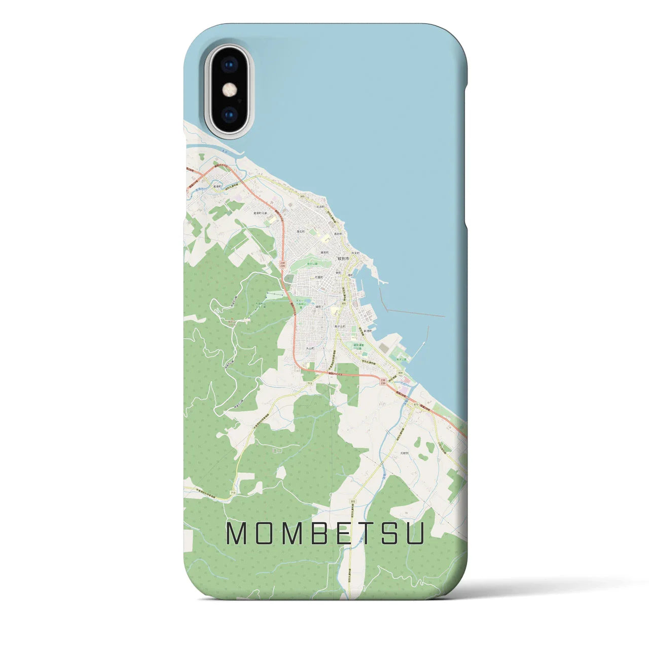 【紋別(北海道)】地図柄iPhoneケース(バックカバータイプ)