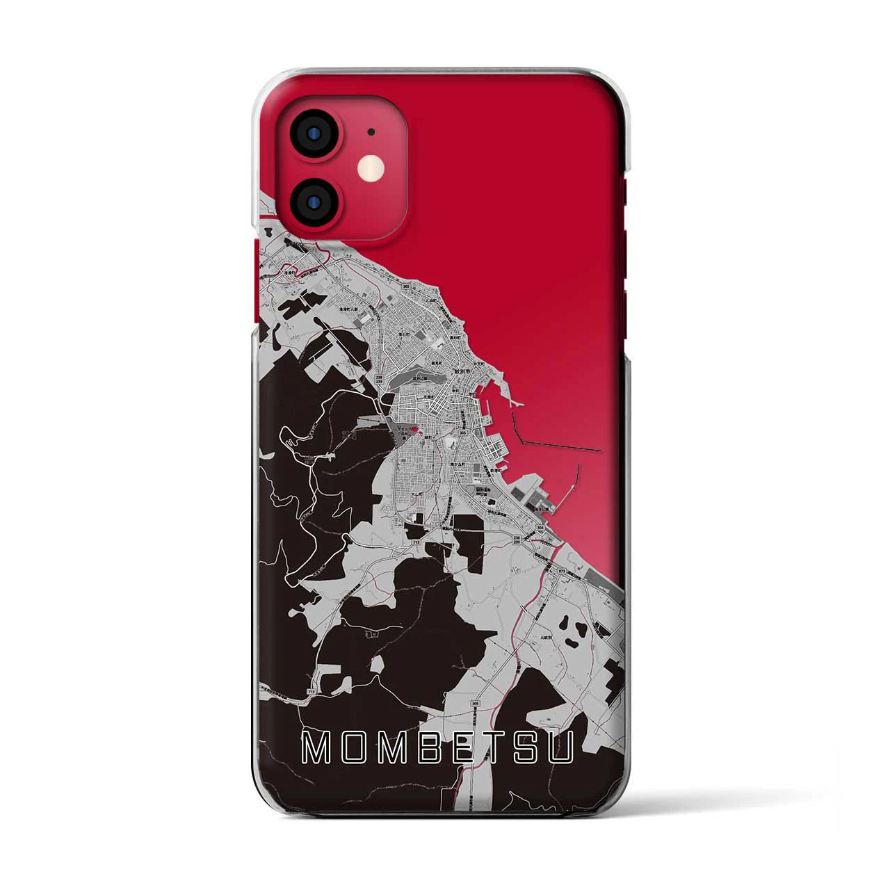 【紋別(北海道)】地図柄iPhoneケース(クリアタイプ)