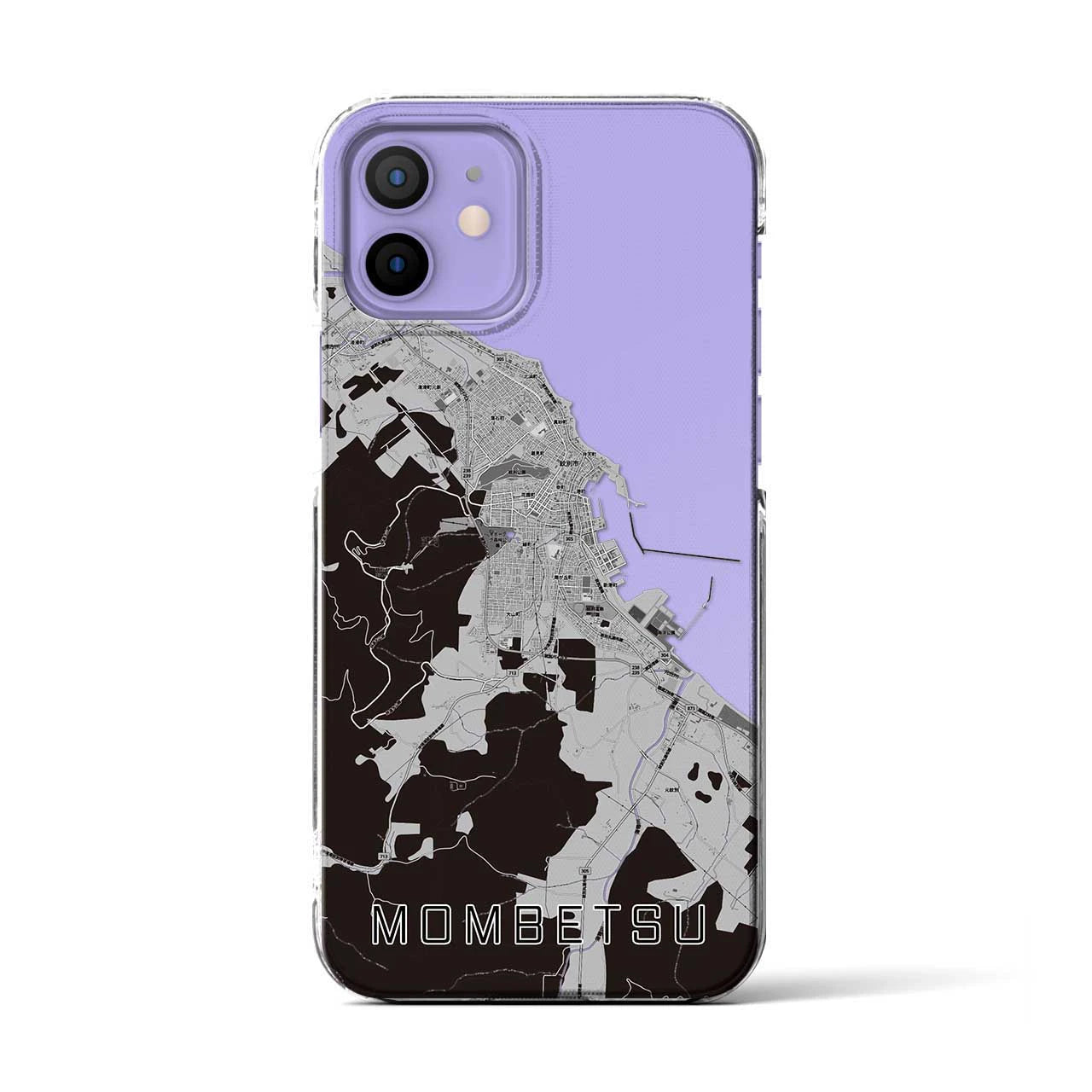 【紋別(北海道)】地図柄iPhoneケース(クリアタイプ)