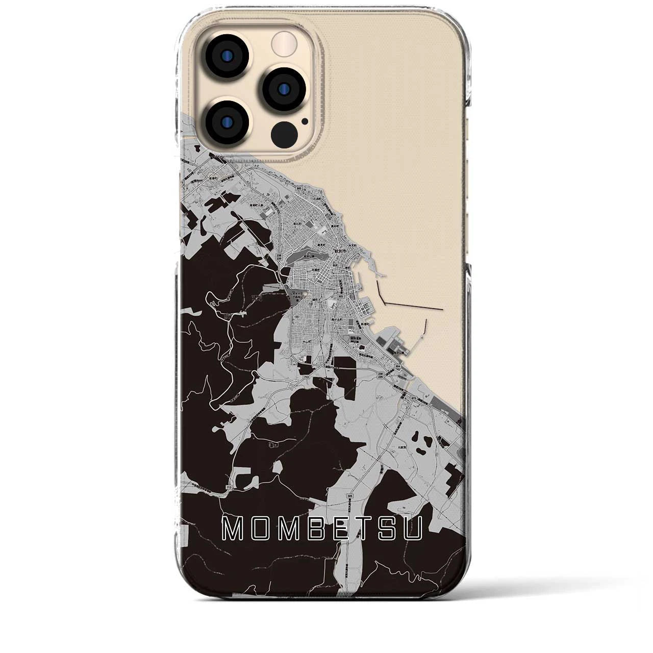【紋別(北海道)】地図柄iPhoneケース(クリアタイプ)