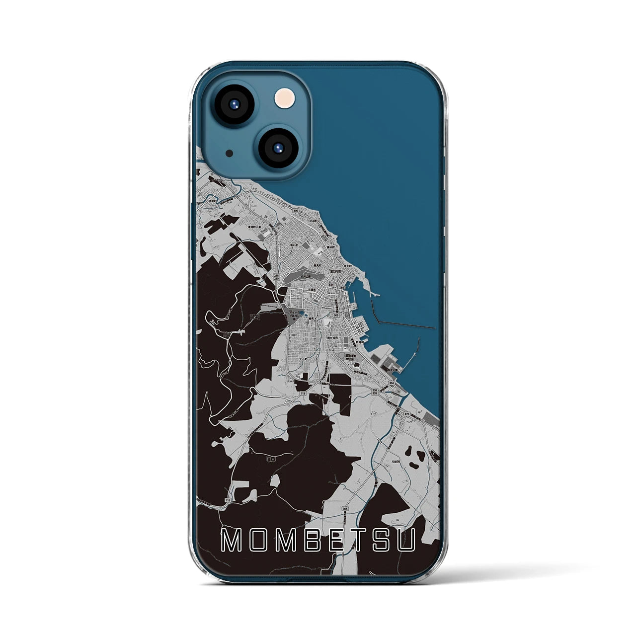 【紋別(北海道)】地図柄iPhoneケース(クリアタイプ)