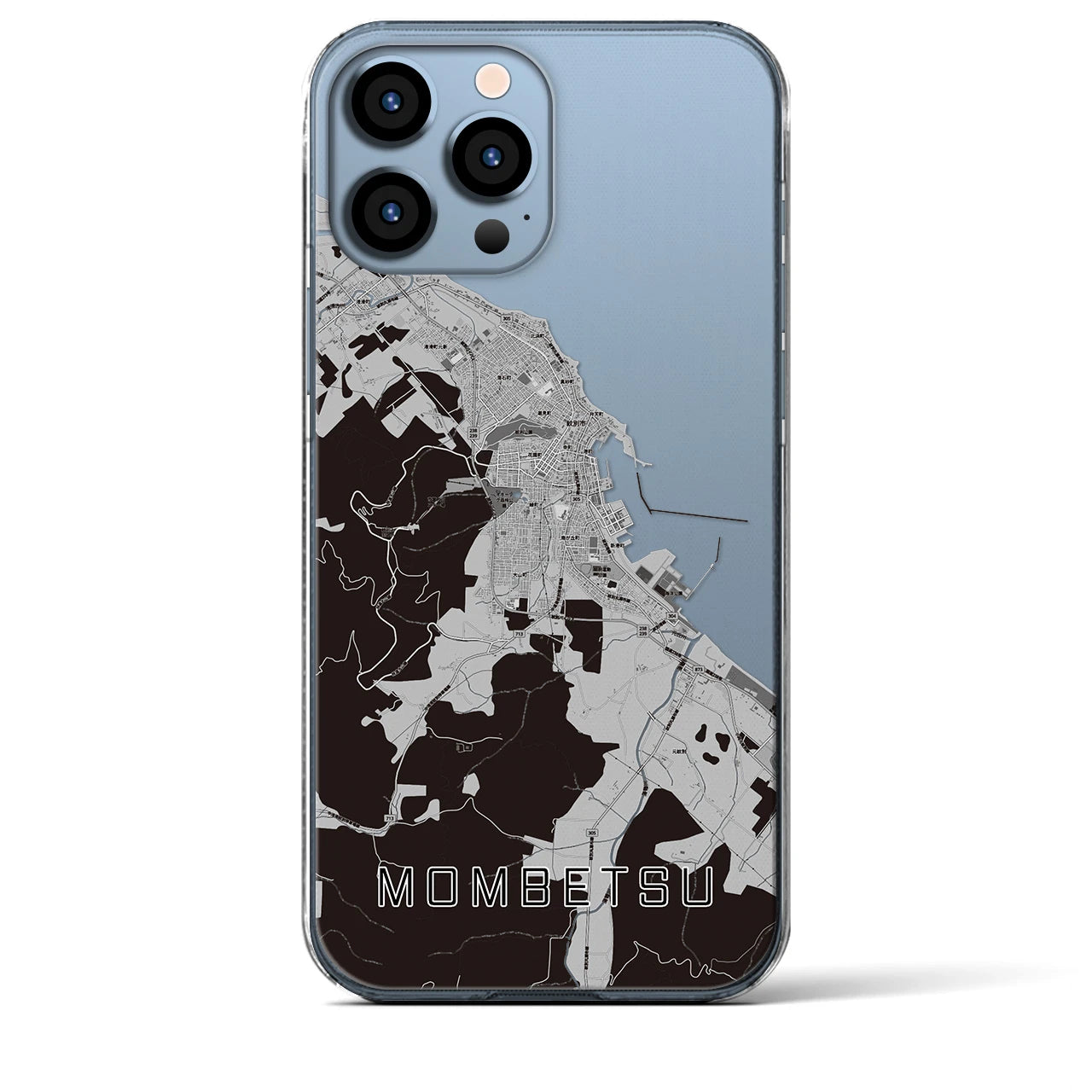 【紋別(北海道)】地図柄iPhoneケース(クリアタイプ)