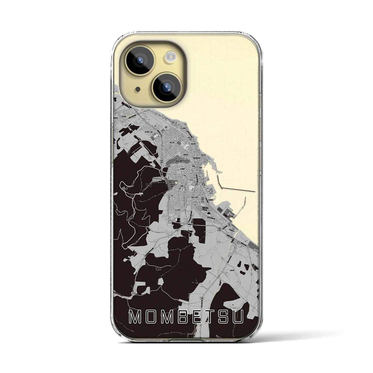 【紋別(北海道)】地図柄iPhoneケース(クリアタイプ)