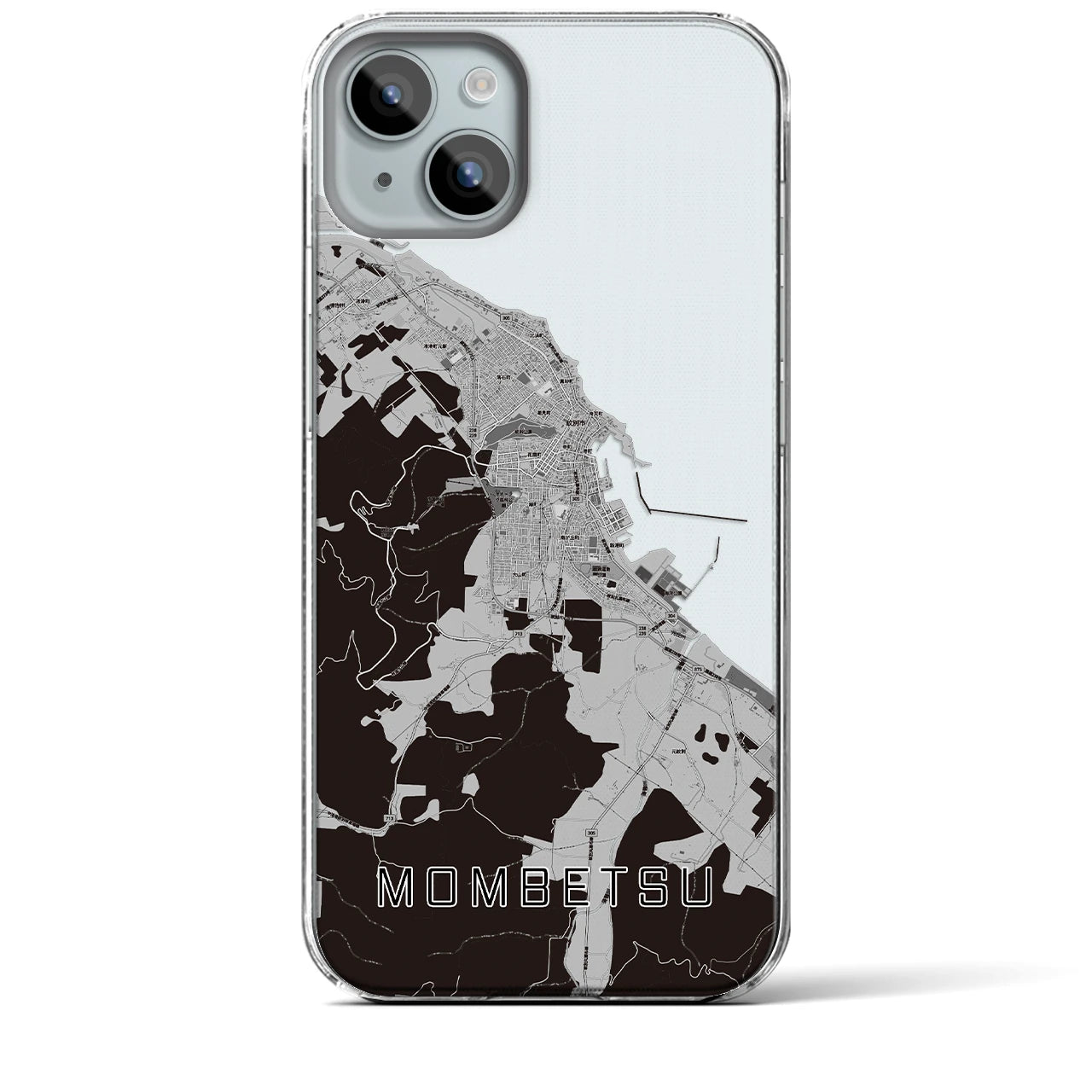【紋別(北海道)】地図柄iPhoneケース(クリアタイプ)