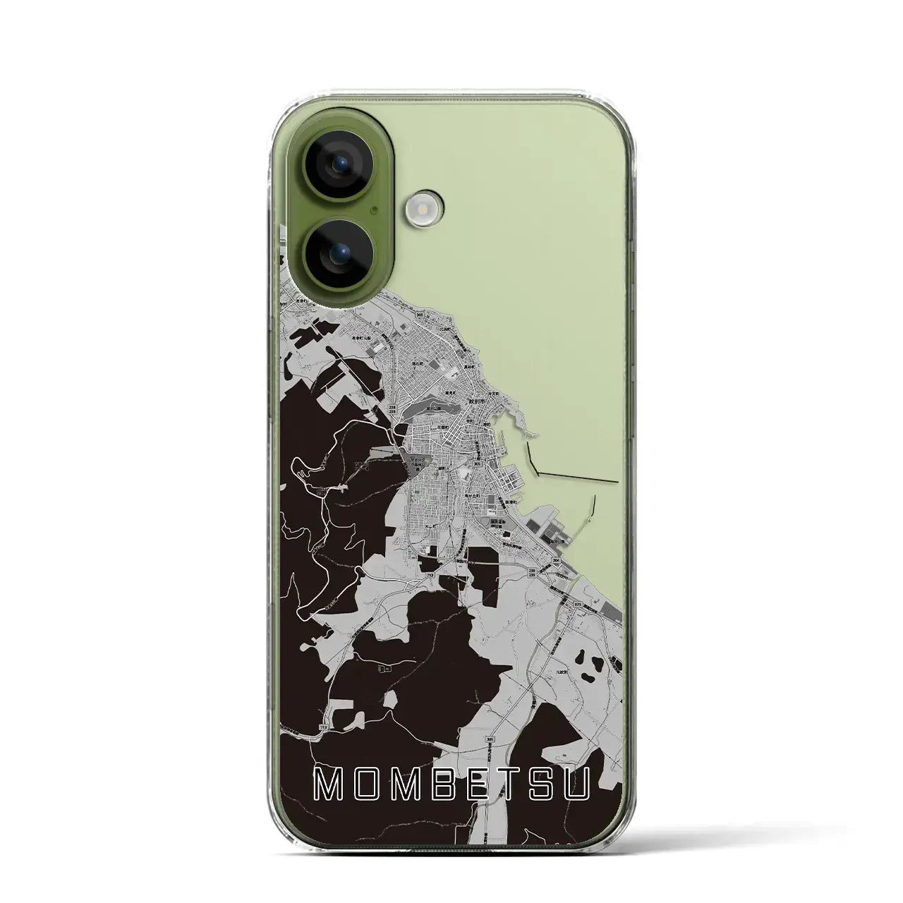 【紋別(北海道)】地図柄iPhoneケース(クリアタイプ)