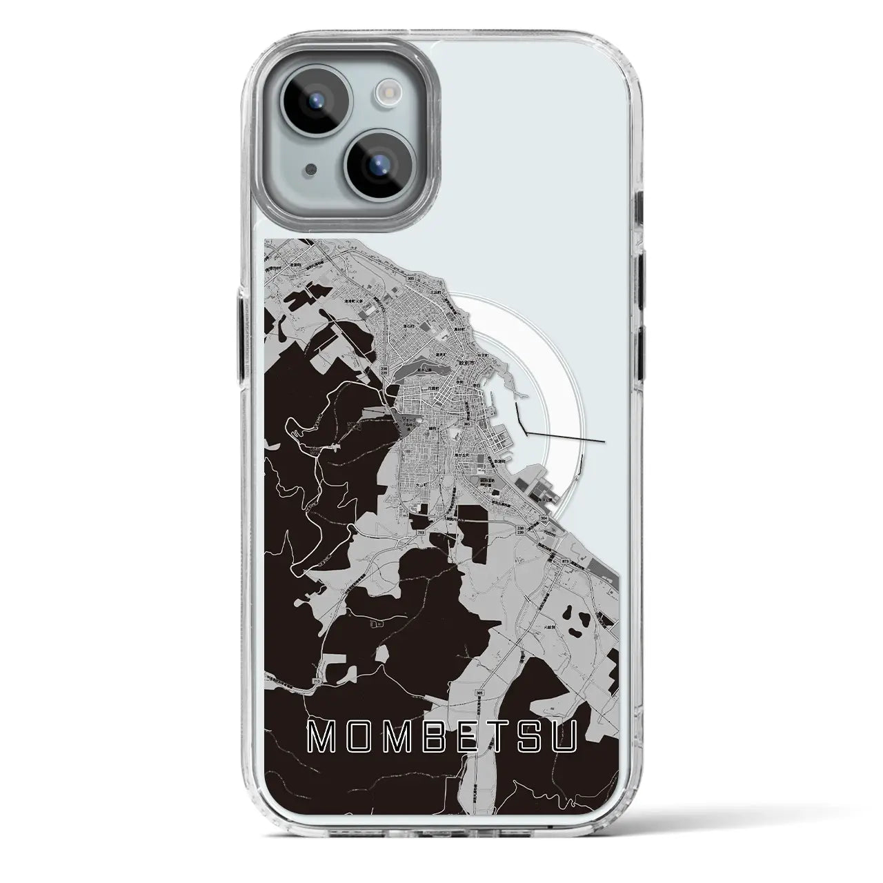 【紋別(北海道)】地図柄iPhoneケース(MagSafeタイプ)