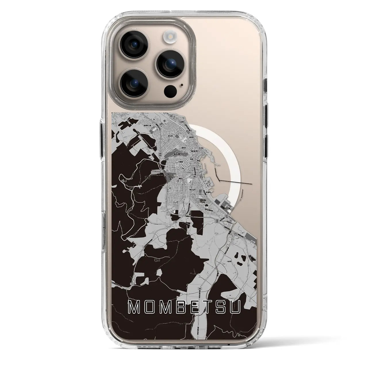 【紋別(北海道)】地図柄iPhoneケース(MagSafeタイプ)