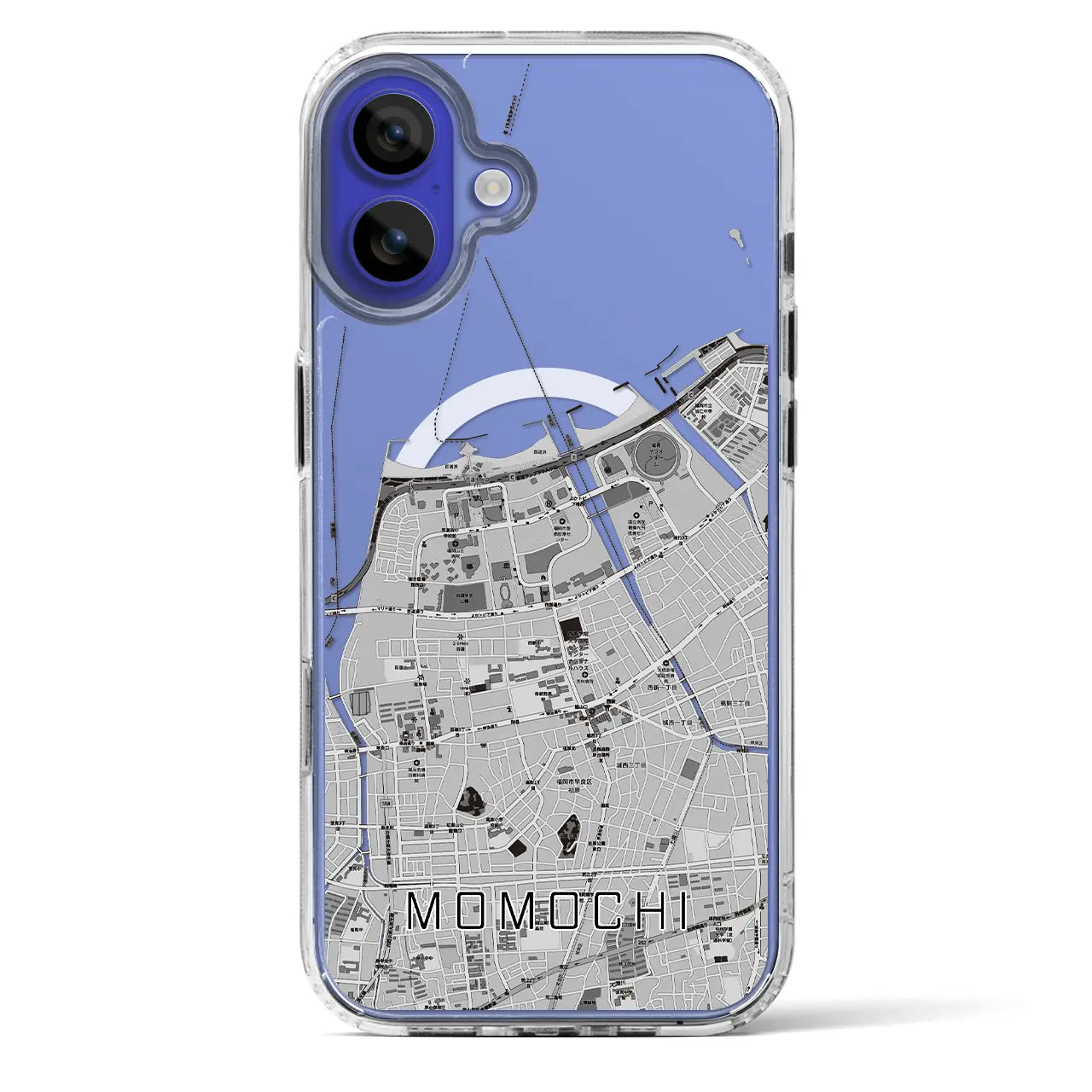 【百道(福岡県)】地図柄iPhoneケース(MagSafeタイプ)