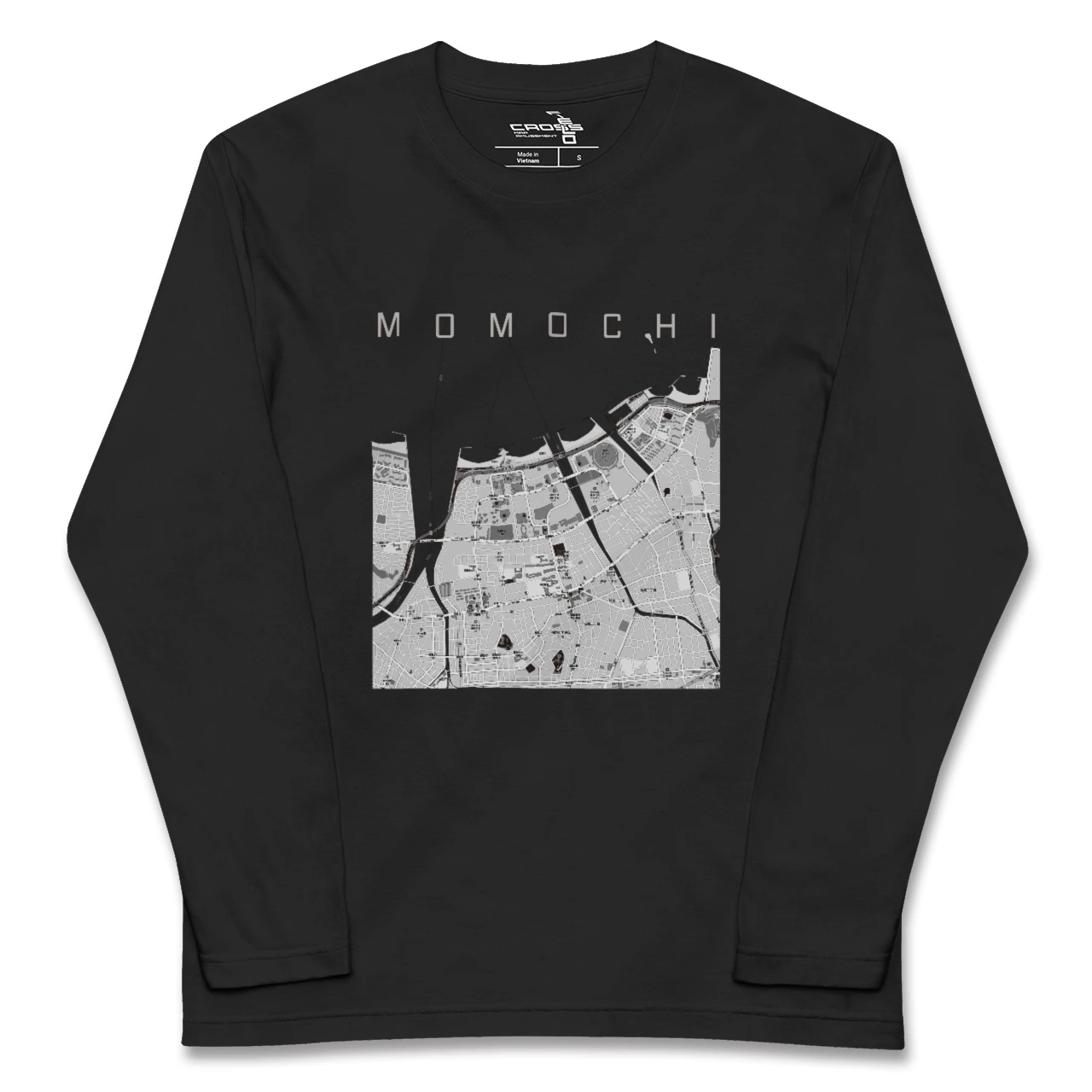 【百道(福岡県)】地図柄ロングスリーブTシャツ