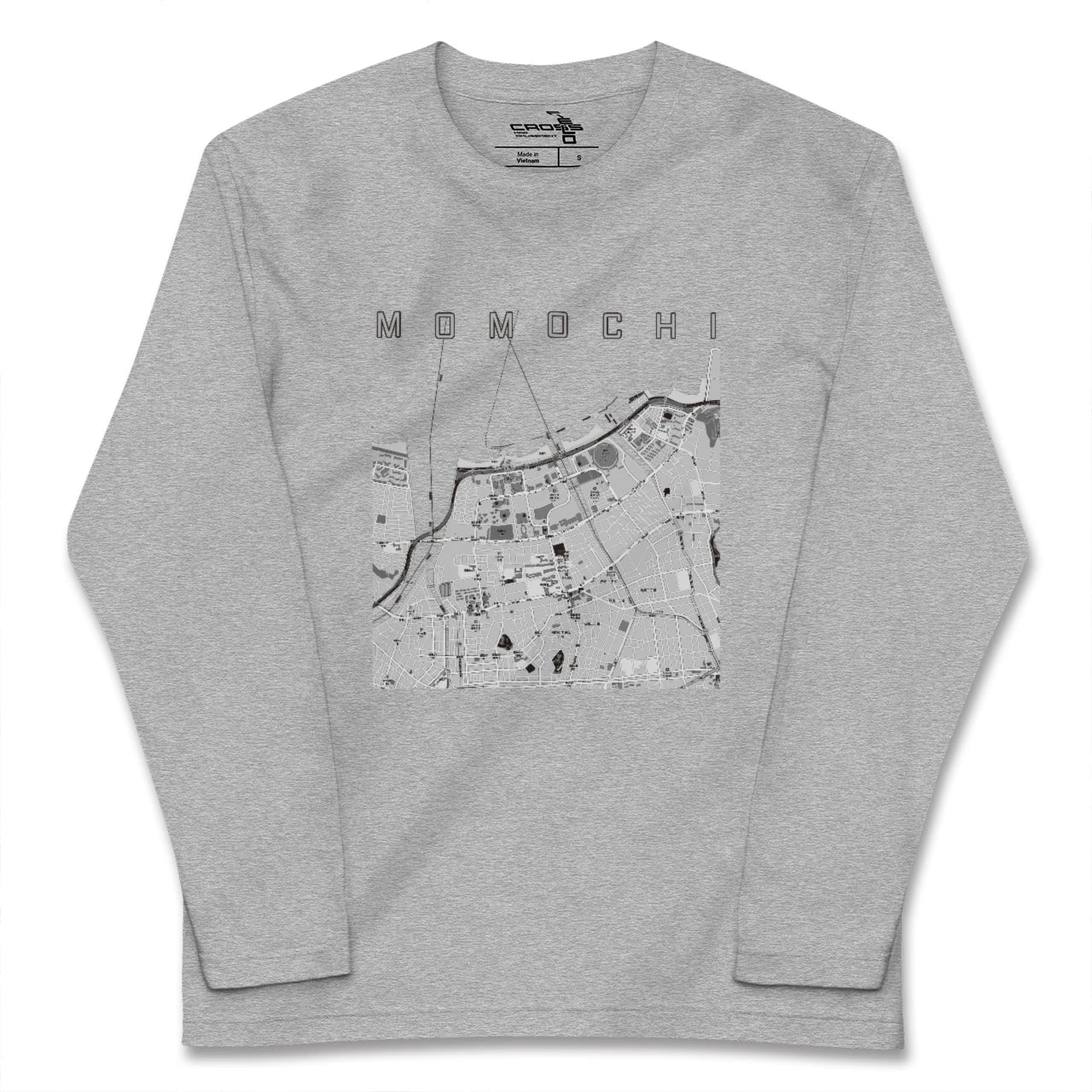 【百道(福岡県)】地図柄ロングスリーブTシャツ
