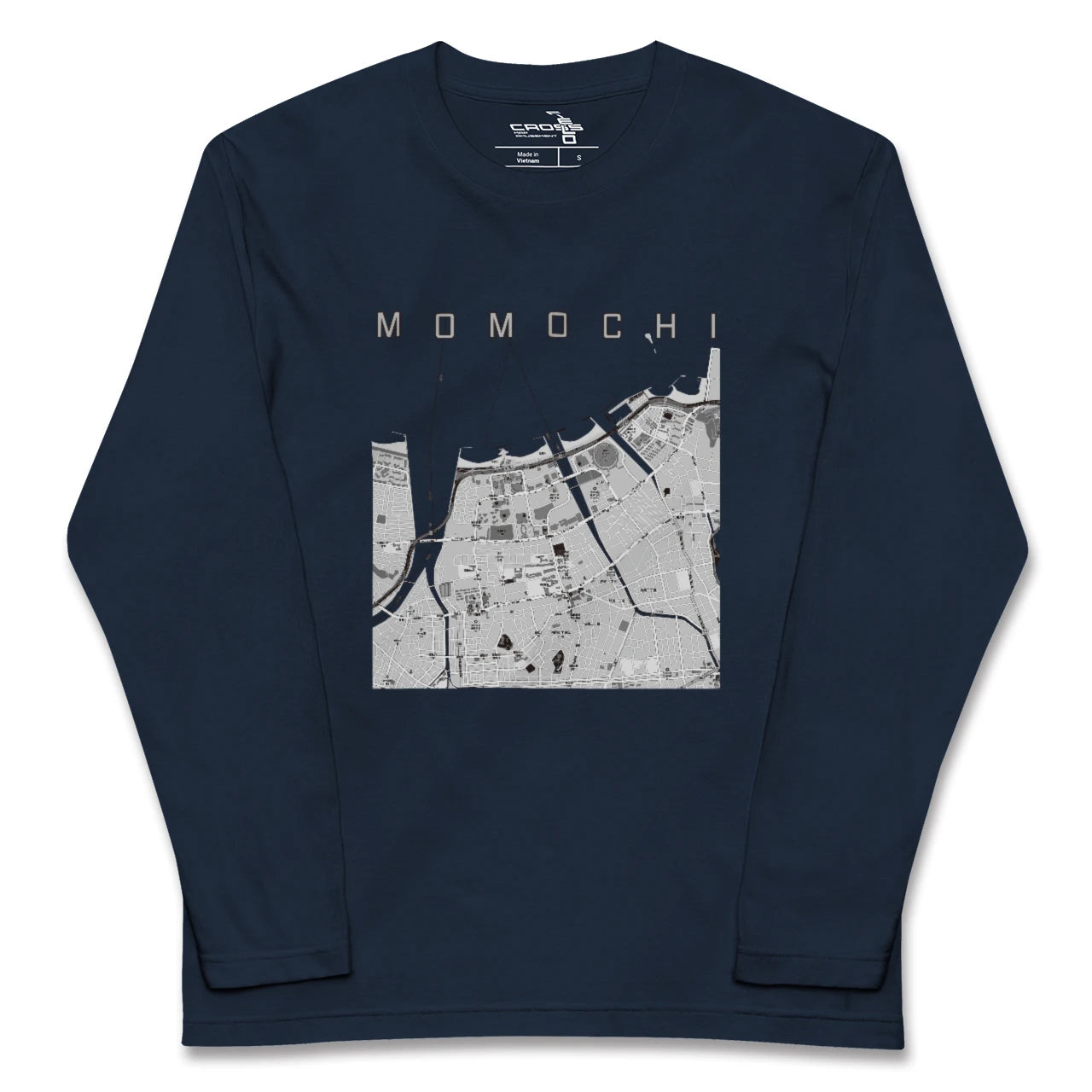 【百道(福岡県)】地図柄ロングスリーブTシャツ