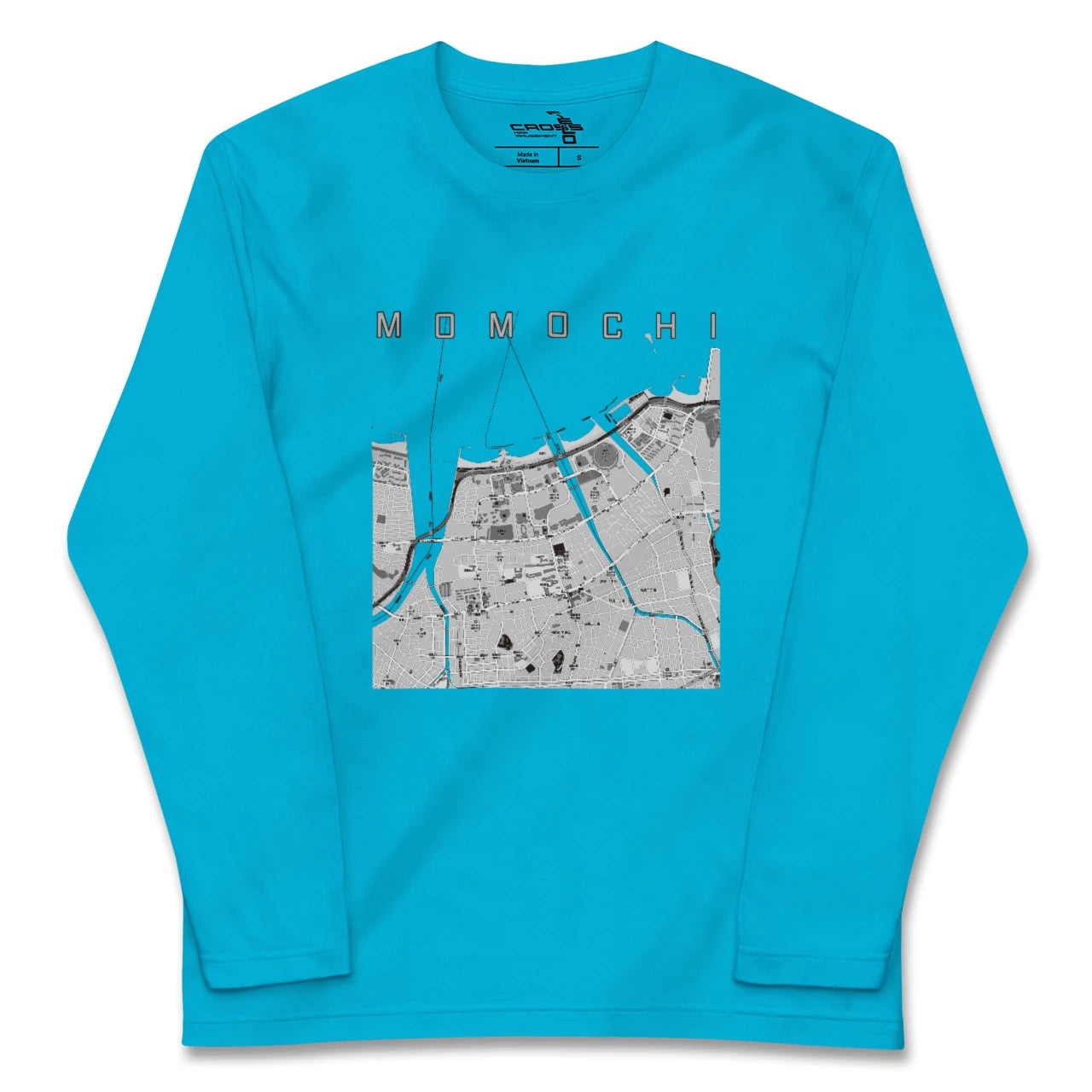 【百道(福岡県)】地図柄ロングスリーブTシャツ
