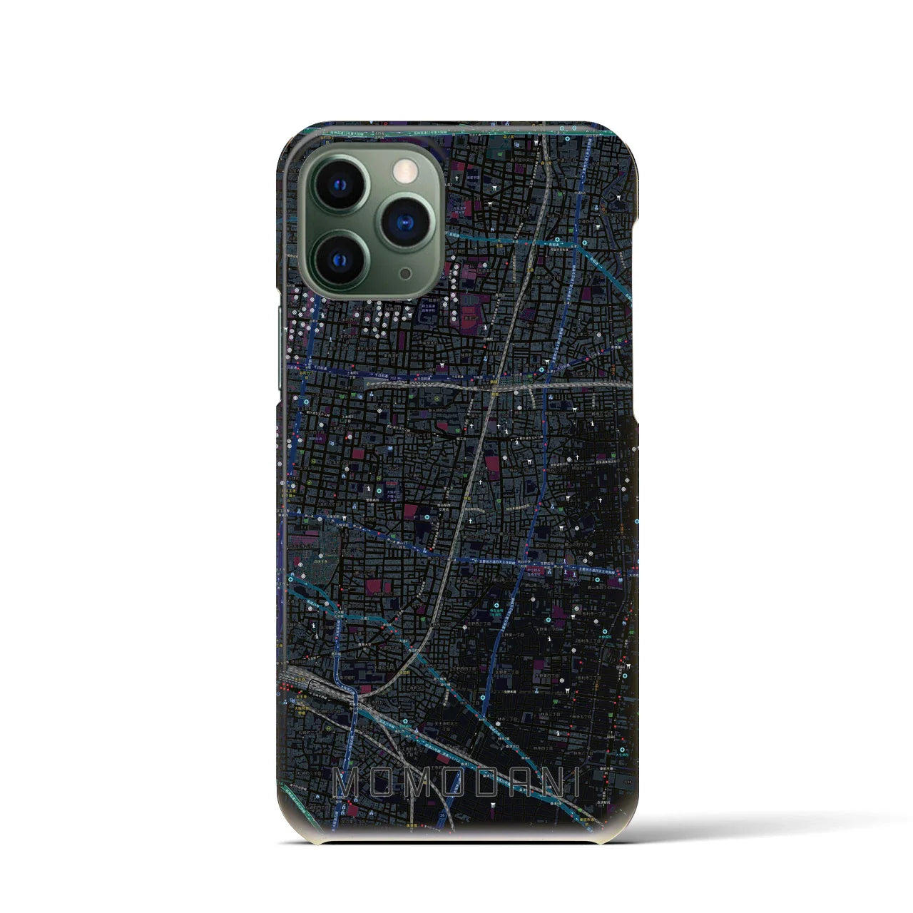 【桃谷(大阪府)】地図柄iPhoneケース(バックカバータイプ)