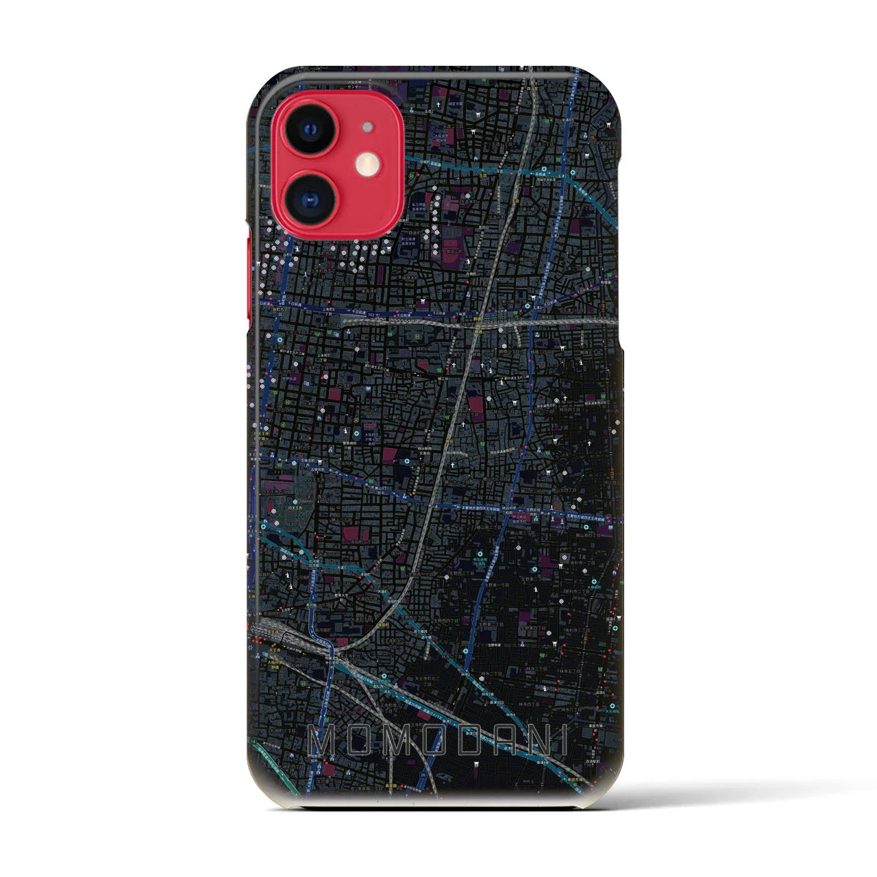 【桃谷(大阪府)】地図柄iPhoneケース(バックカバータイプ)