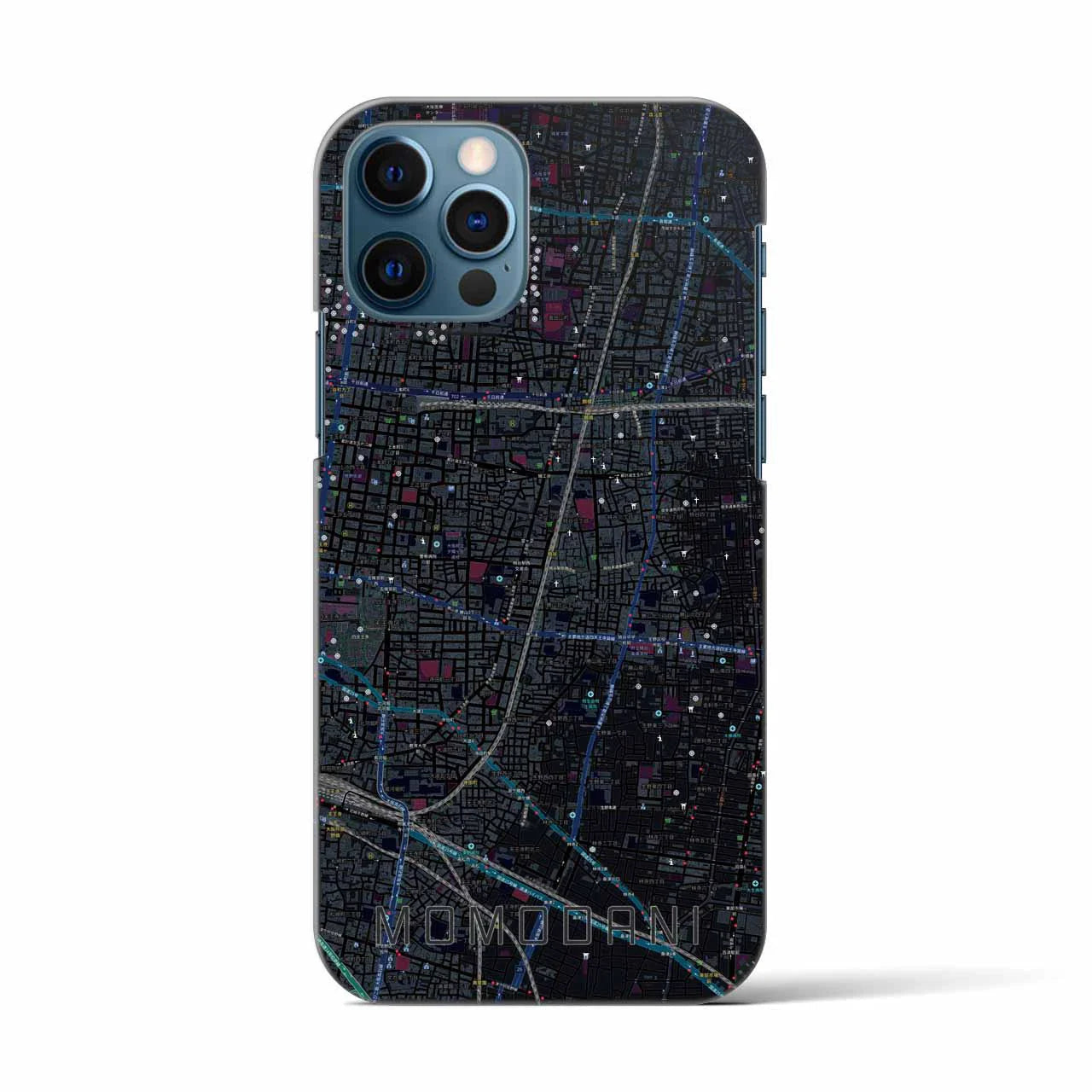 【桃谷(大阪府)】地図柄iPhoneケース(バックカバータイプ)