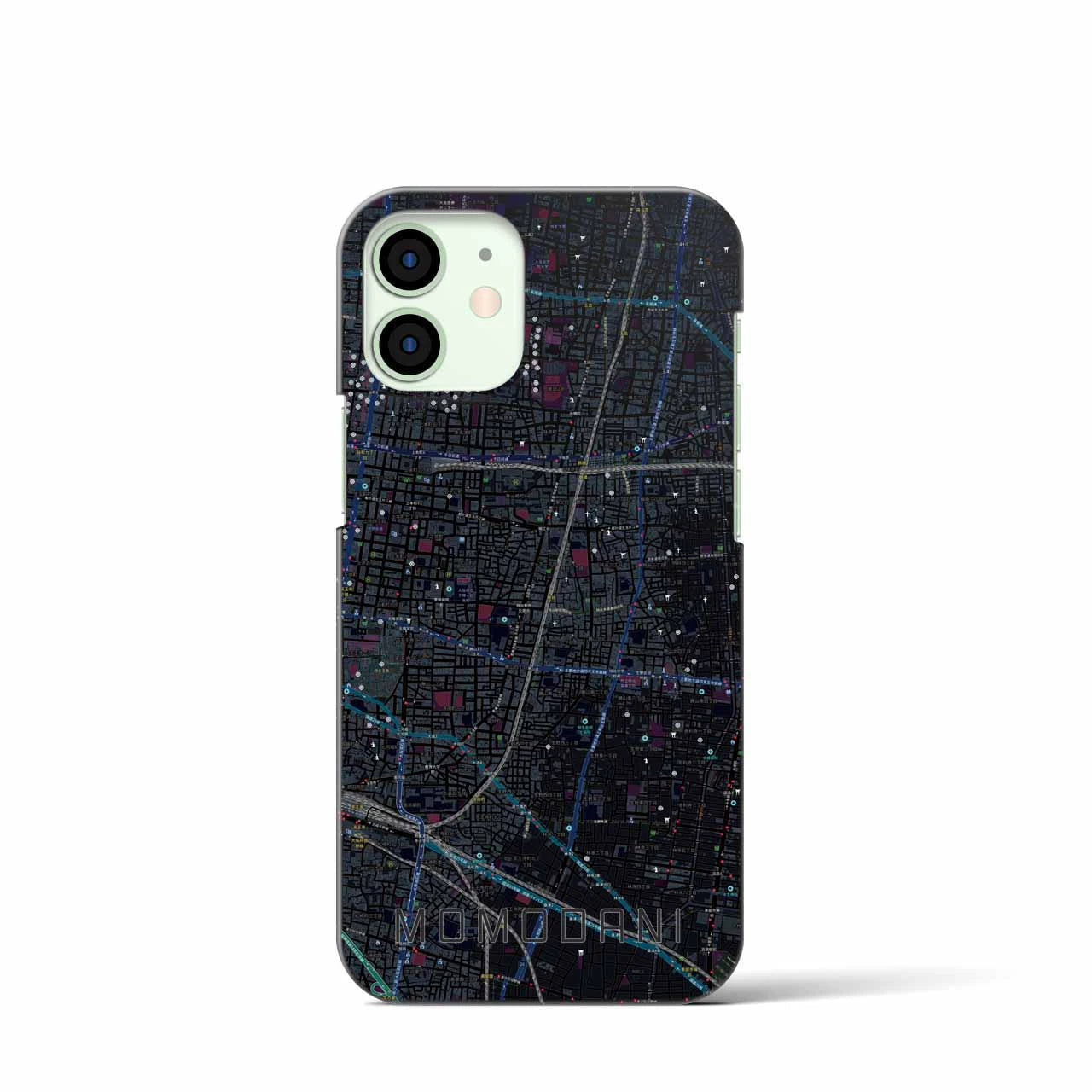 【桃谷(大阪府)】地図柄iPhoneケース(バックカバータイプ)