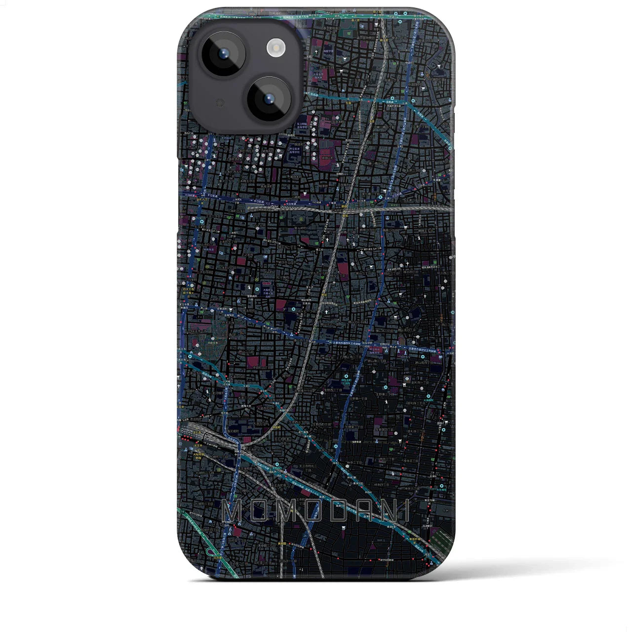 【桃谷(大阪府)】地図柄iPhoneケース(バックカバータイプ)