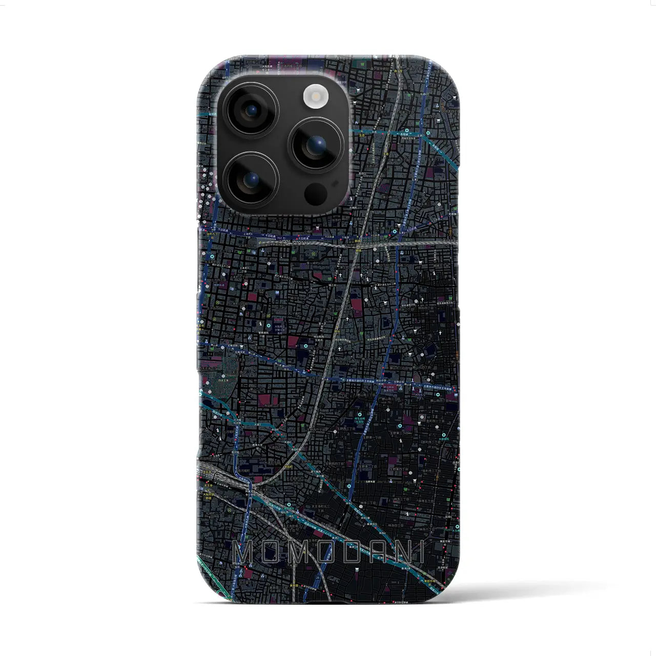 【桃谷(大阪府)】地図柄iPhoneケース(バックカバータイプ)