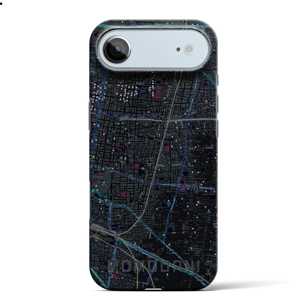 【桃谷(大阪府)】地図柄iPhoneケース(バックカバータイプ)