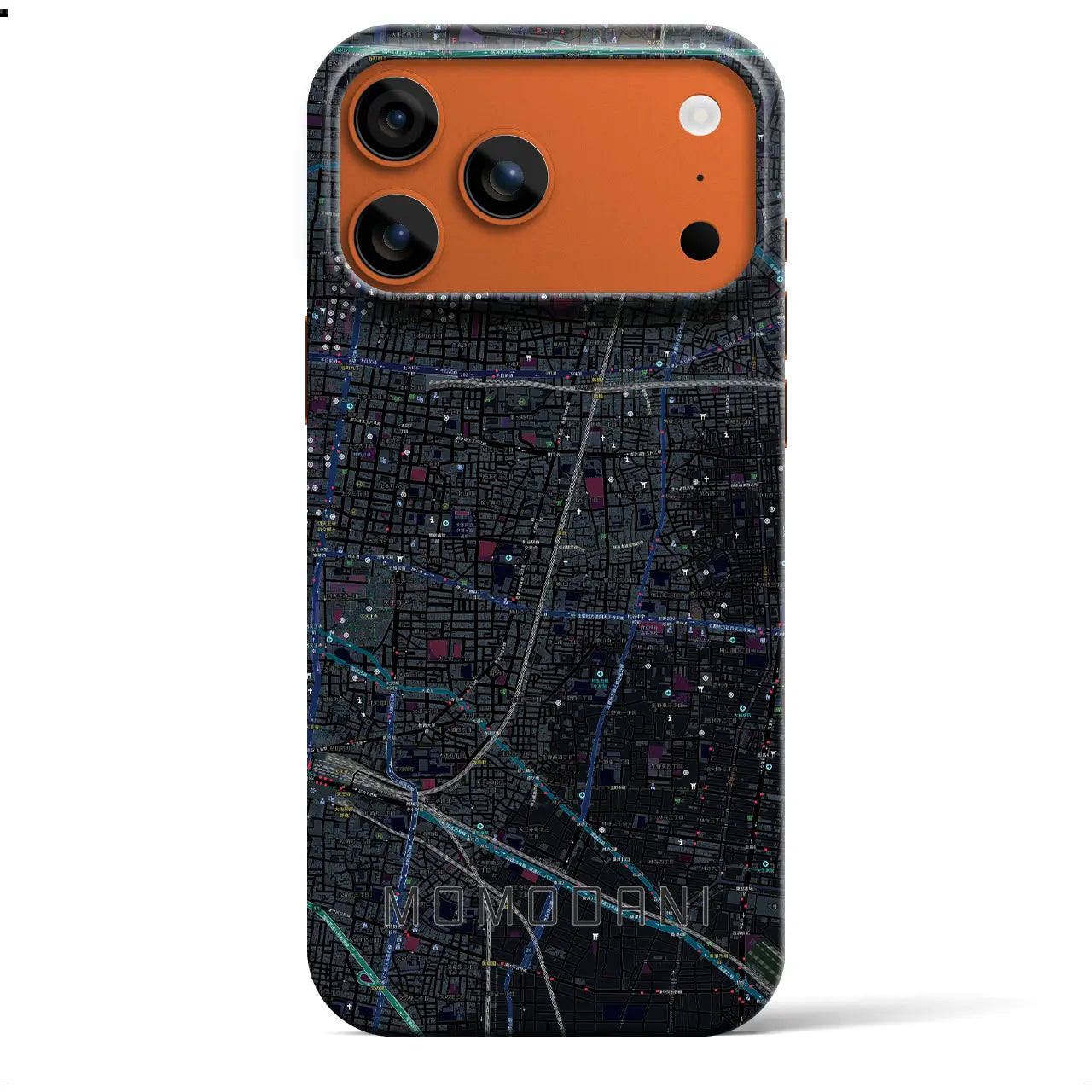 【桃谷(大阪府)】地図柄iPhoneケース(バックカバータイプ)