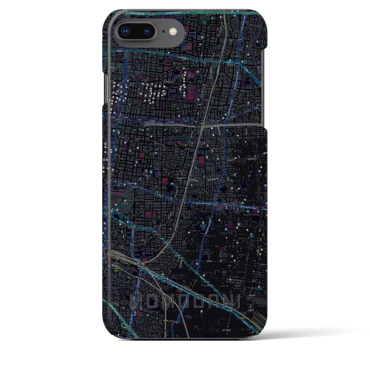 【桃谷(大阪府)】地図柄iPhoneケース(バックカバータイプ)