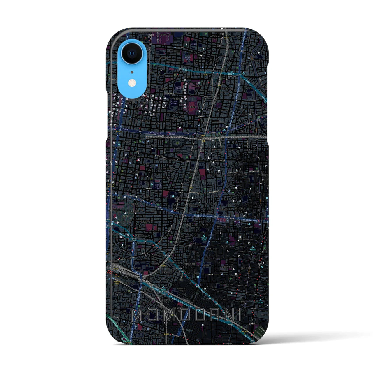 【桃谷(大阪府)】地図柄iPhoneケース(バックカバータイプ)