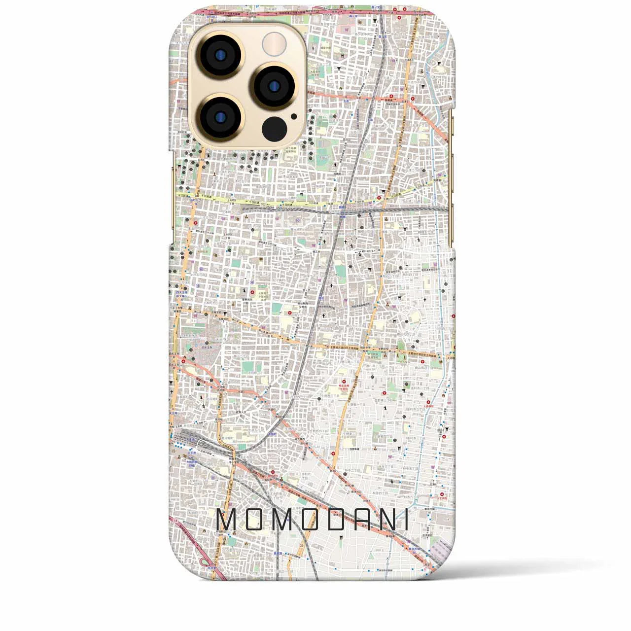 【桃谷(大阪府)】地図柄iPhoneケース(バックカバータイプ)