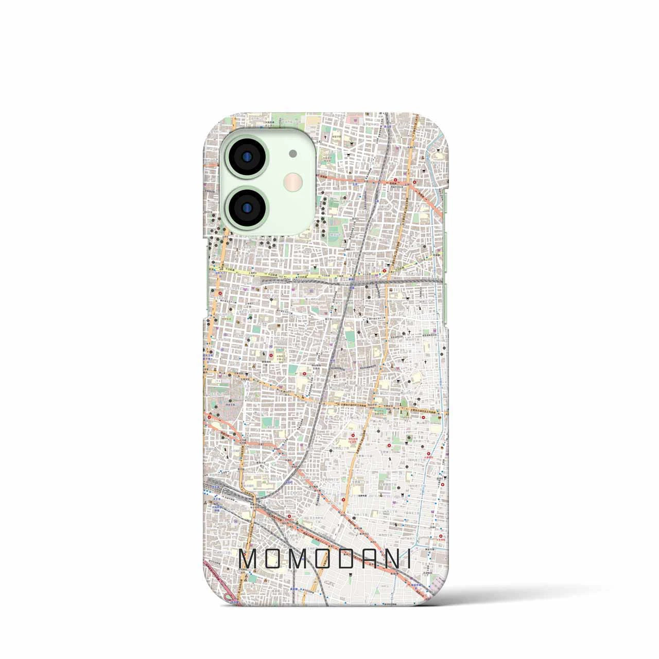 【桃谷(大阪府)】地図柄iPhoneケース(バックカバータイプ)