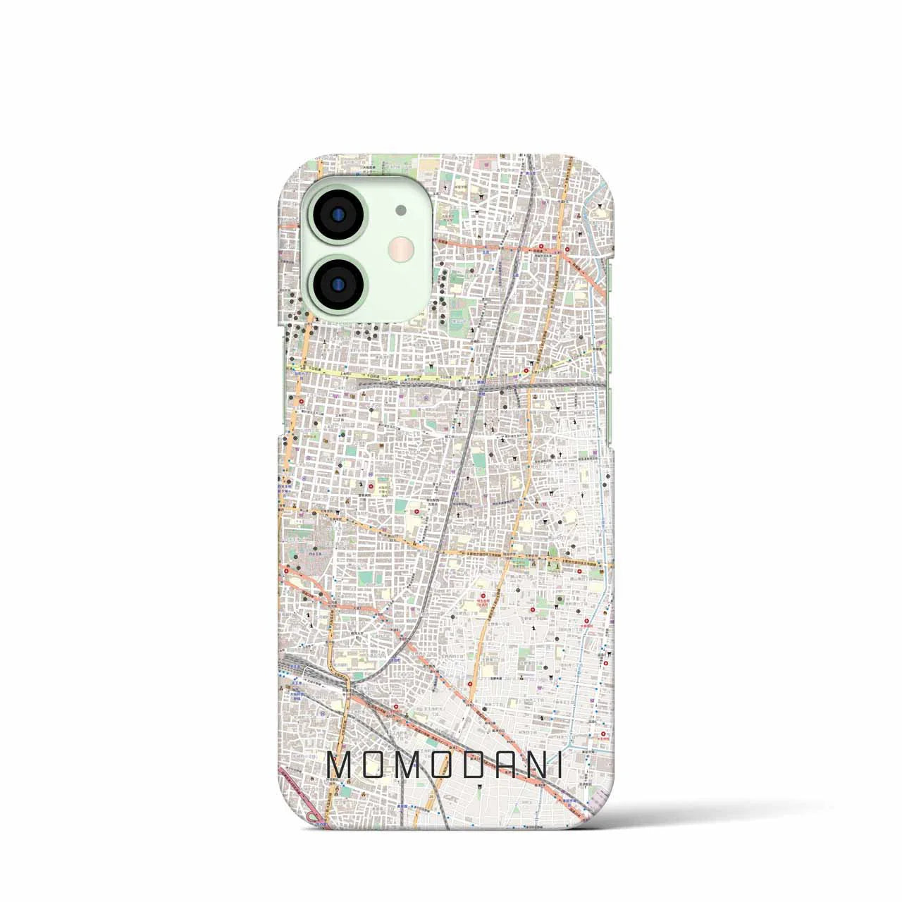 【桃谷(大阪府)】地図柄iPhoneケース(バックカバータイプ)
