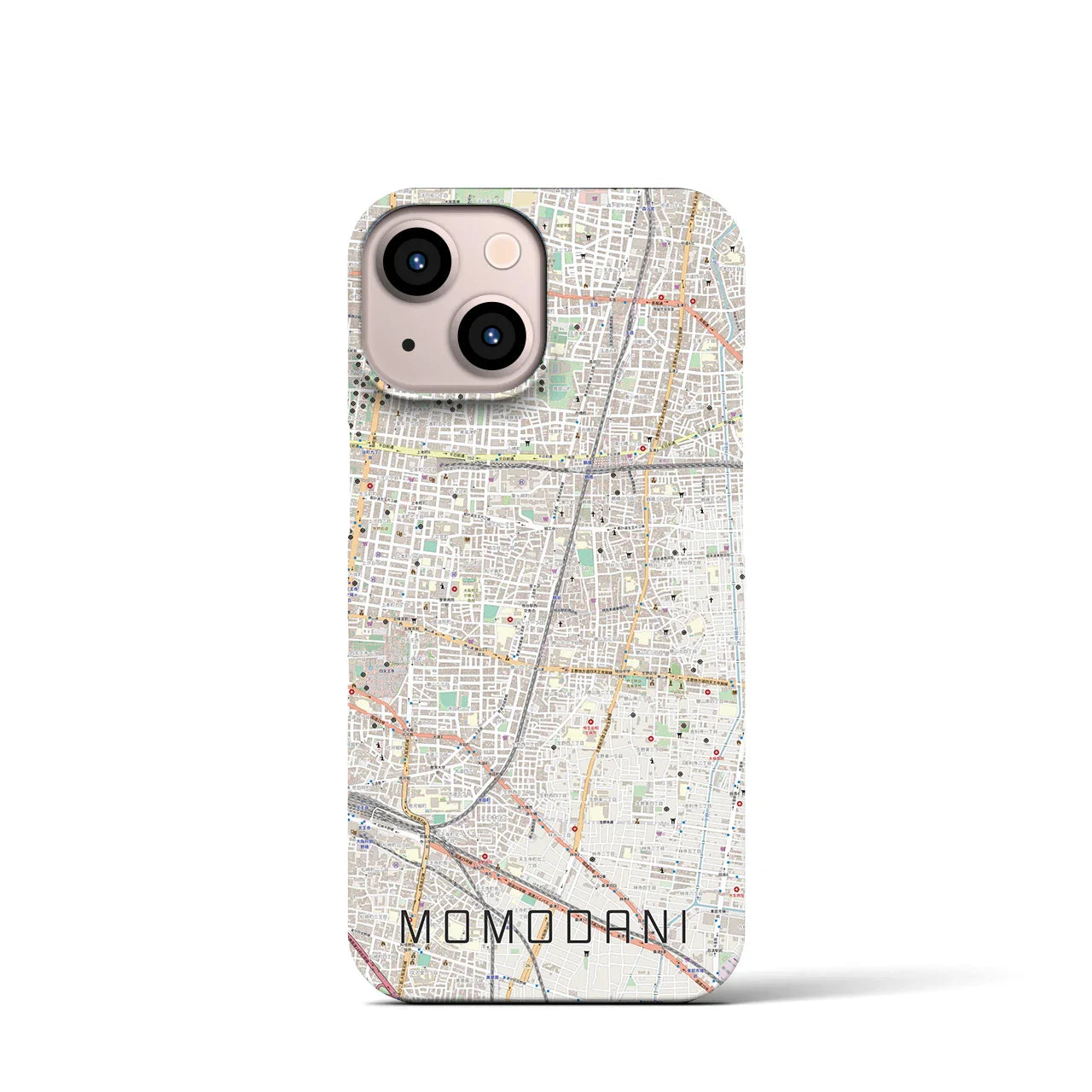 【桃谷(大阪府)】地図柄iPhoneケース(バックカバータイプ)