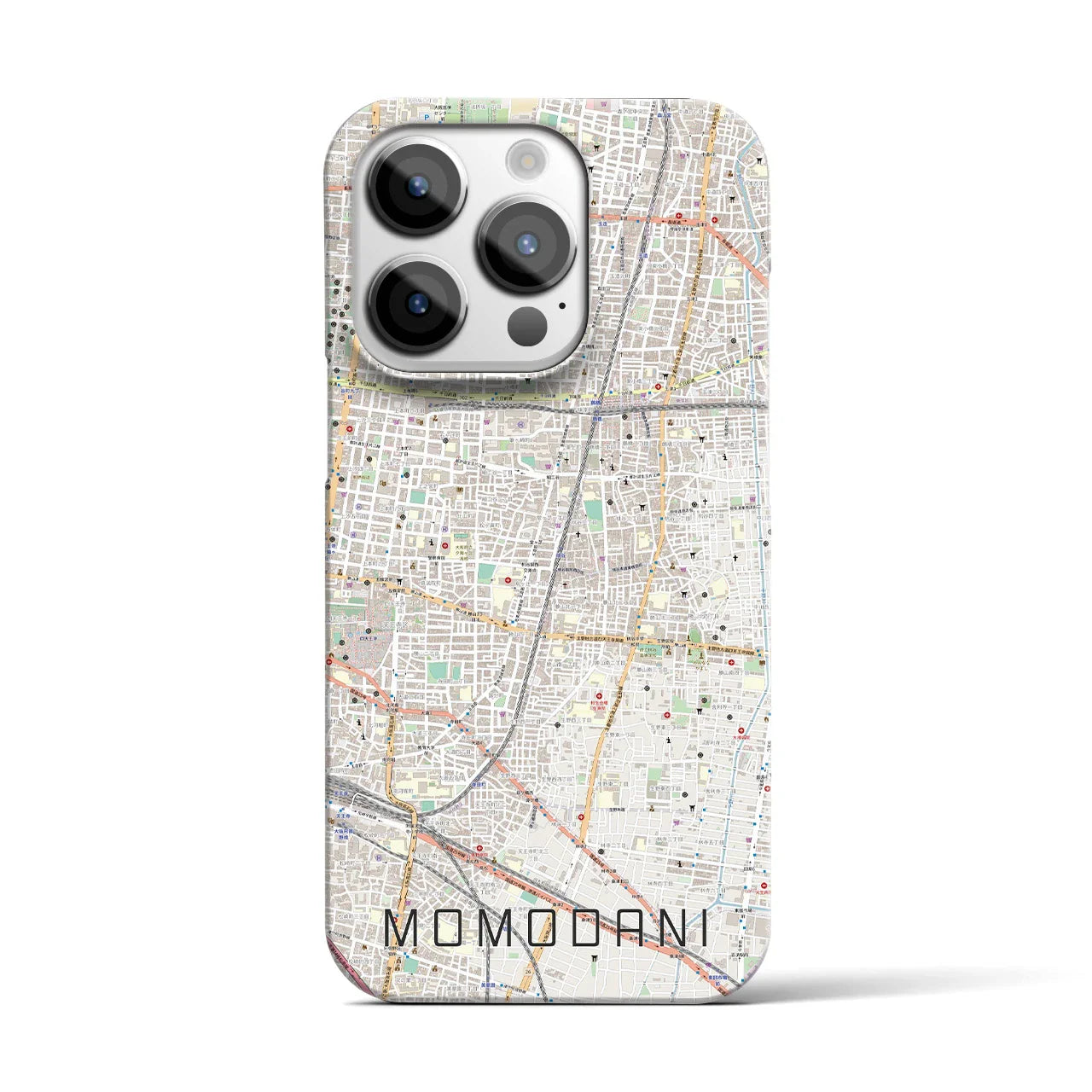 【桃谷(大阪府)】地図柄iPhoneケース(バックカバータイプ)