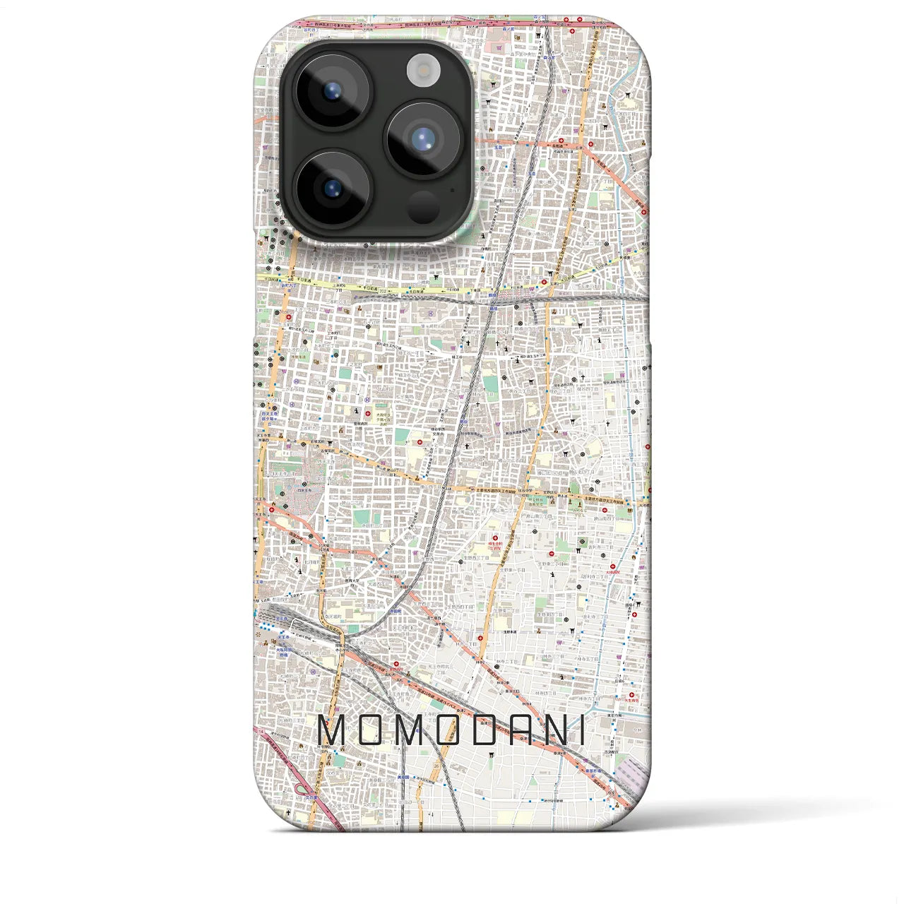 【桃谷(大阪府)】地図柄iPhoneケース(バックカバータイプ)