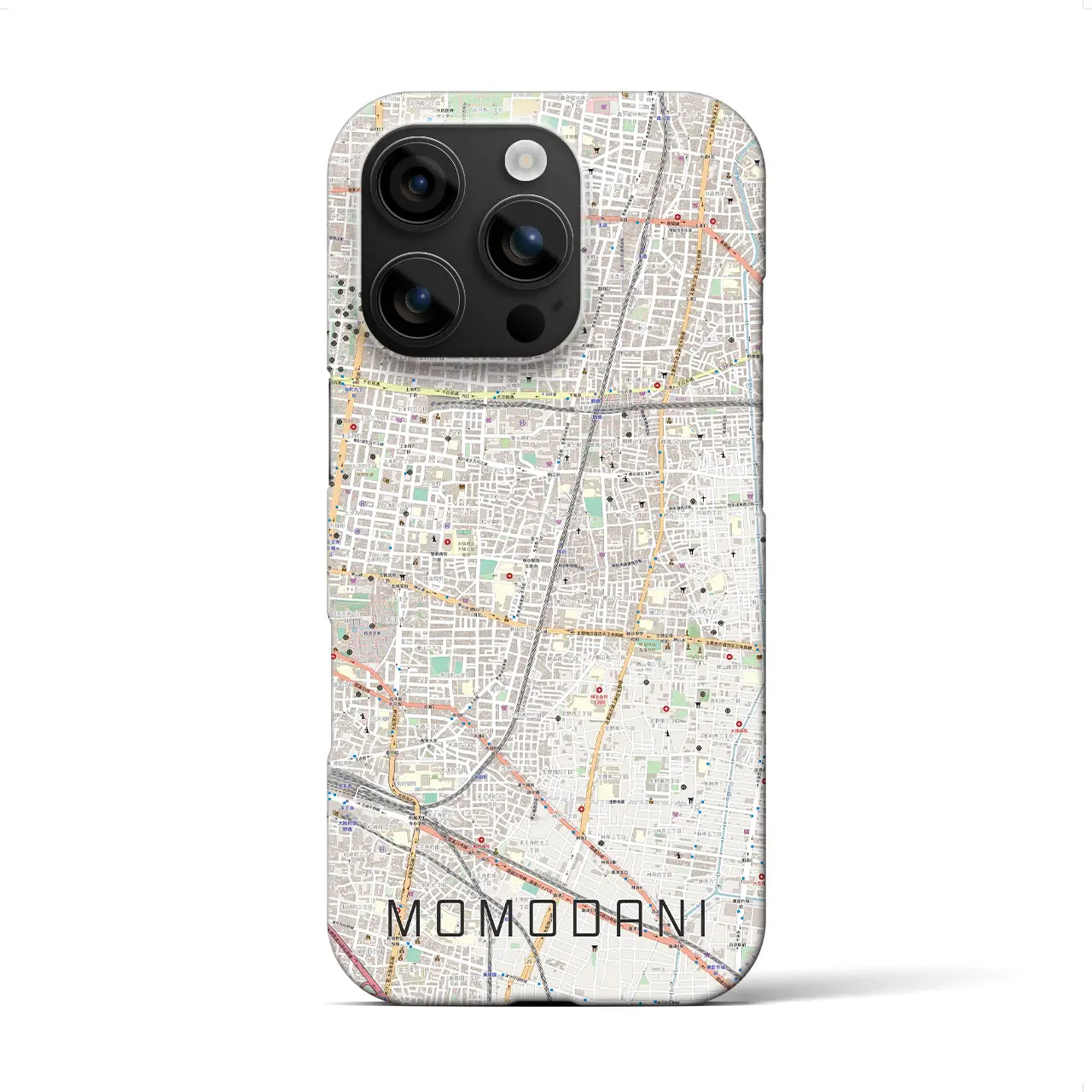 【桃谷(大阪府)】地図柄iPhoneケース(バックカバータイプ)