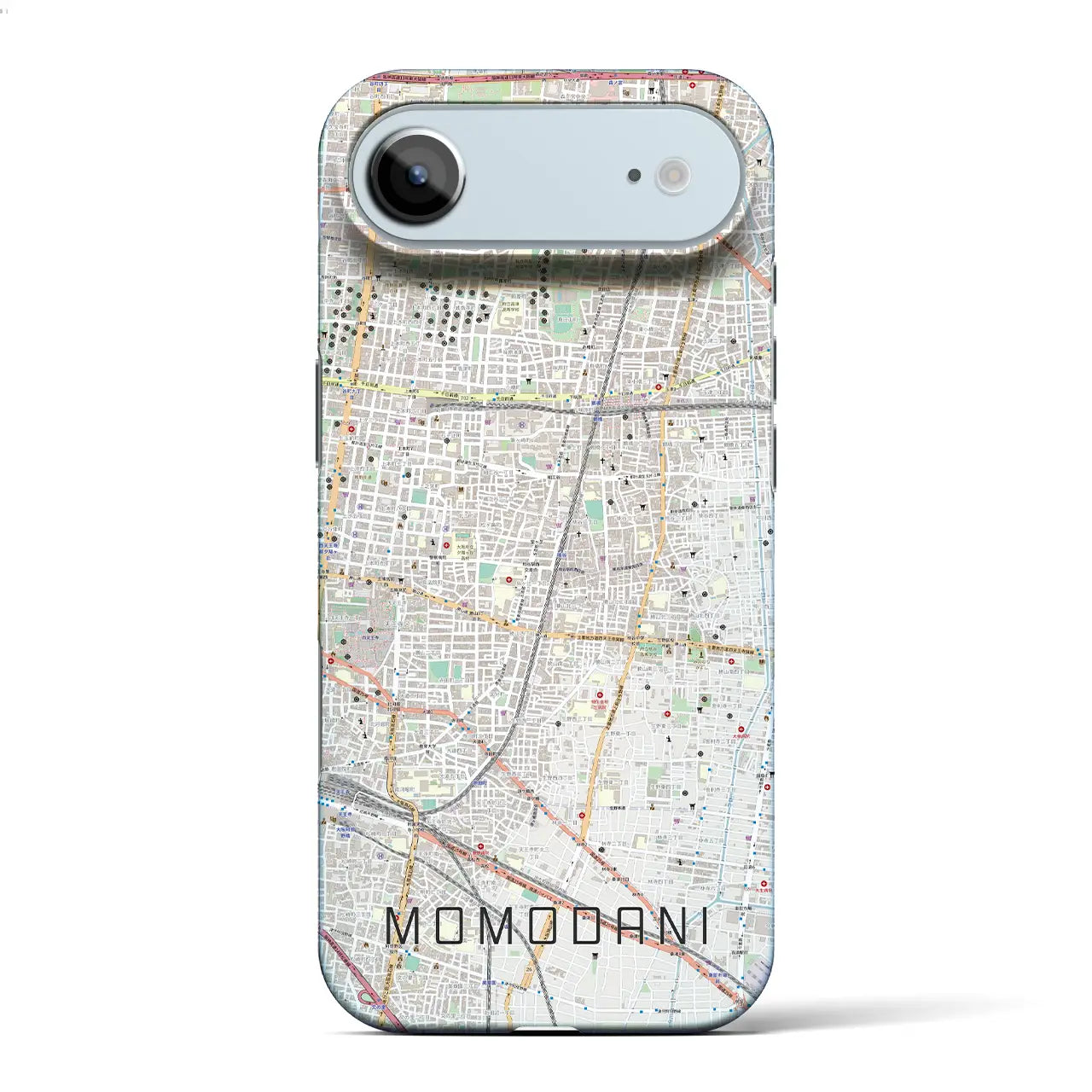 【桃谷(大阪府)】地図柄iPhoneケース(バックカバータイプ)