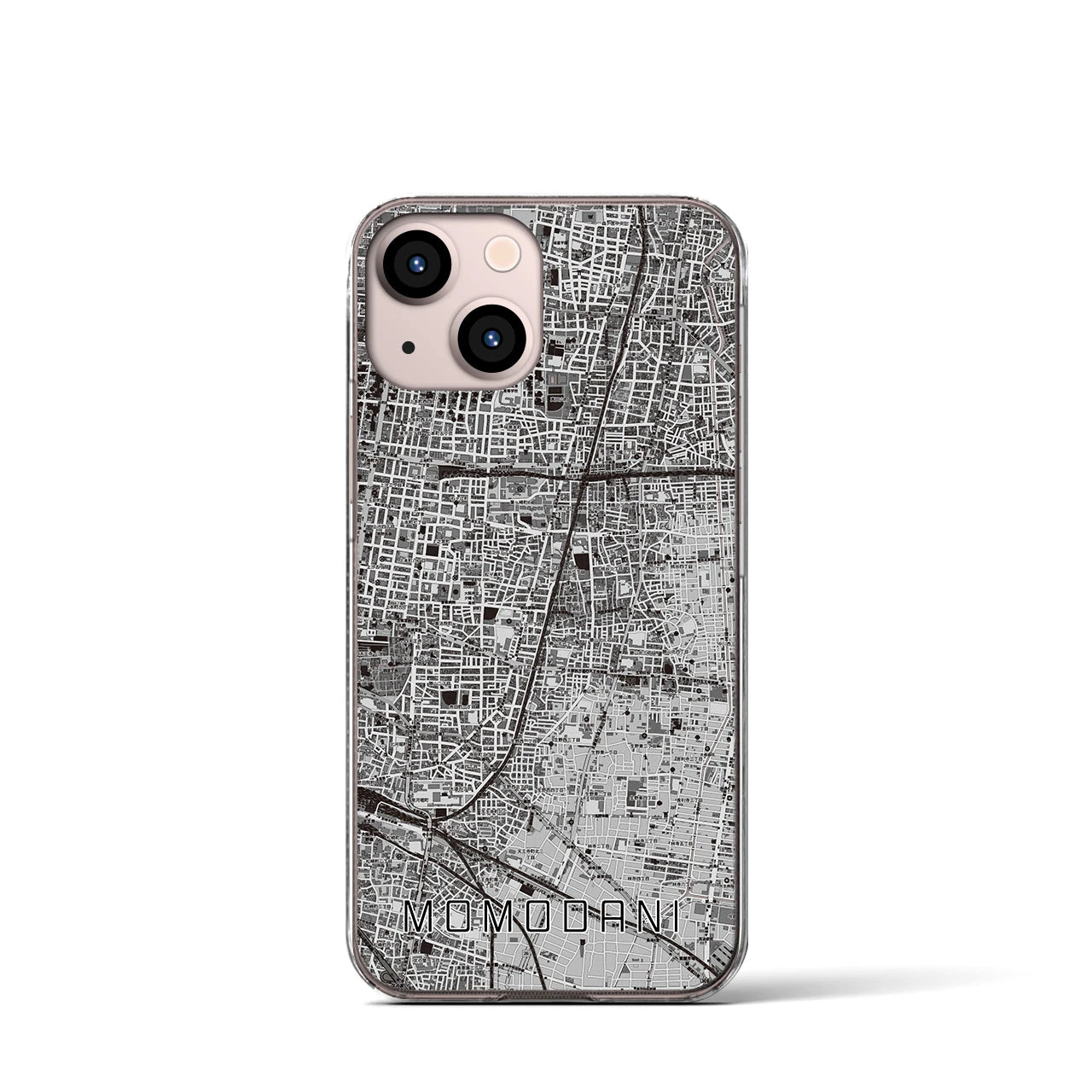 【桃谷(大阪府)】地図柄iPhoneケース(クリアタイプ)