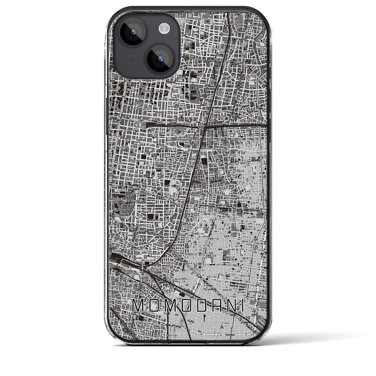 【桃谷(大阪府)】地図柄iPhoneケース(クリアタイプ)