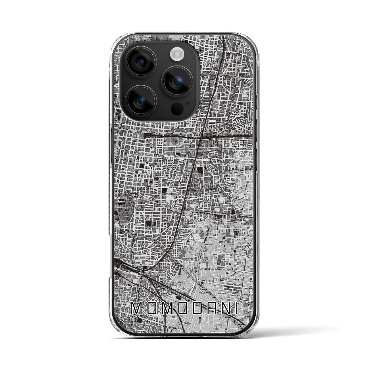 【桃谷(大阪府)】地図柄iPhoneケース(クリアタイプ)